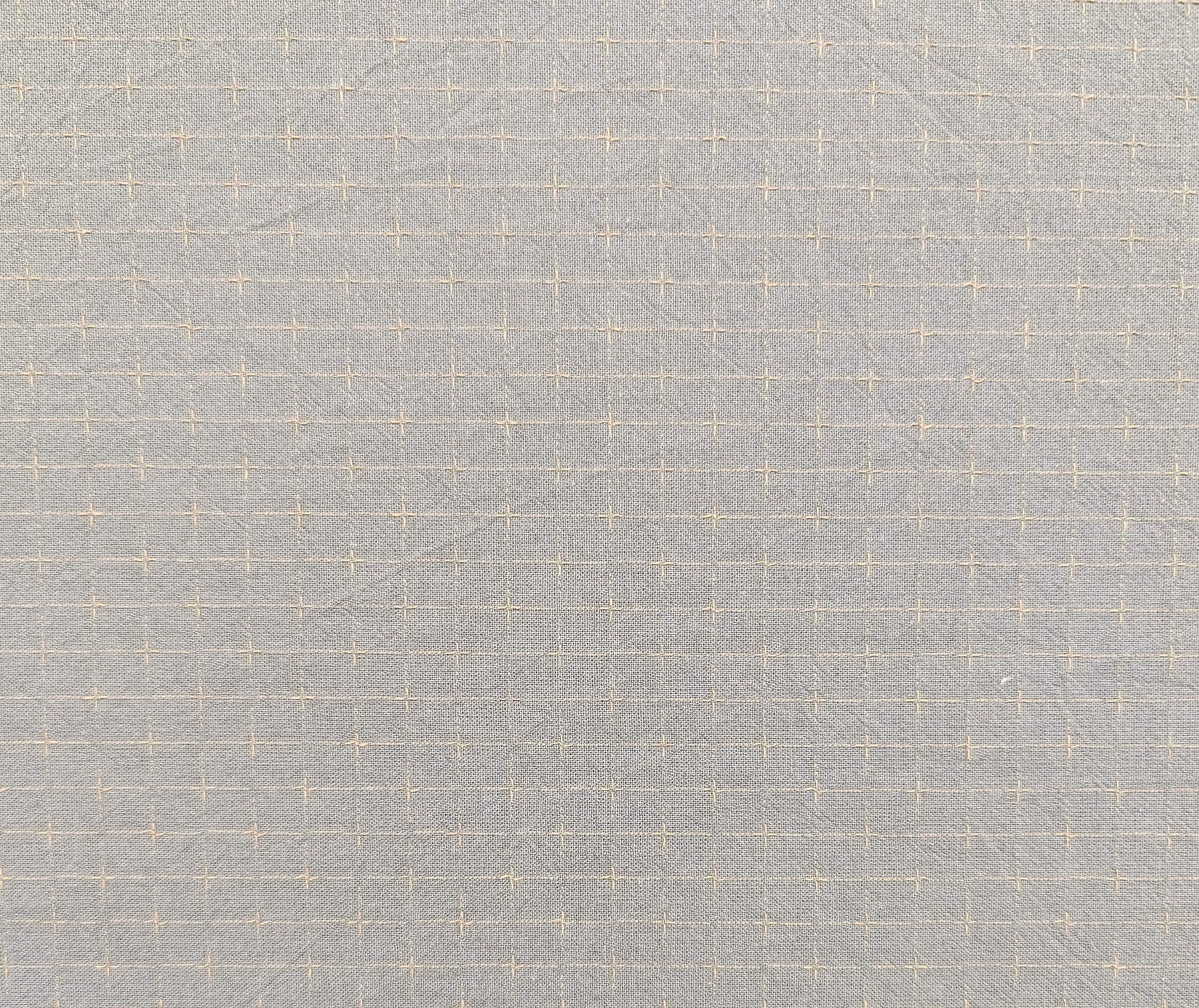 Japanese yarn dyed gridded stitches cotton fabric 4547-352 pale blue