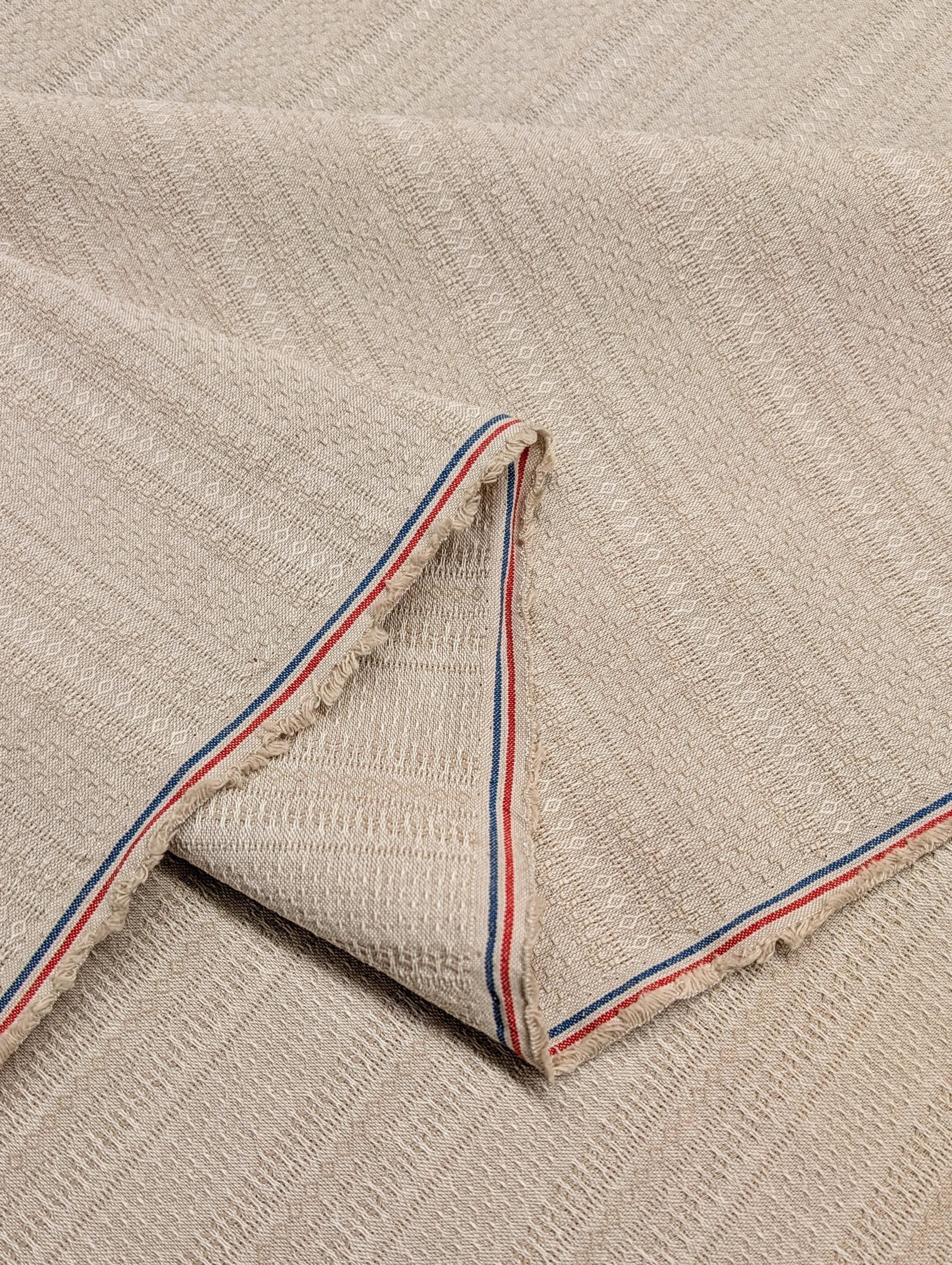 Textile Pantry - Junko Matsuda Yarn Dyed Textured Cotton Fabric - Beige