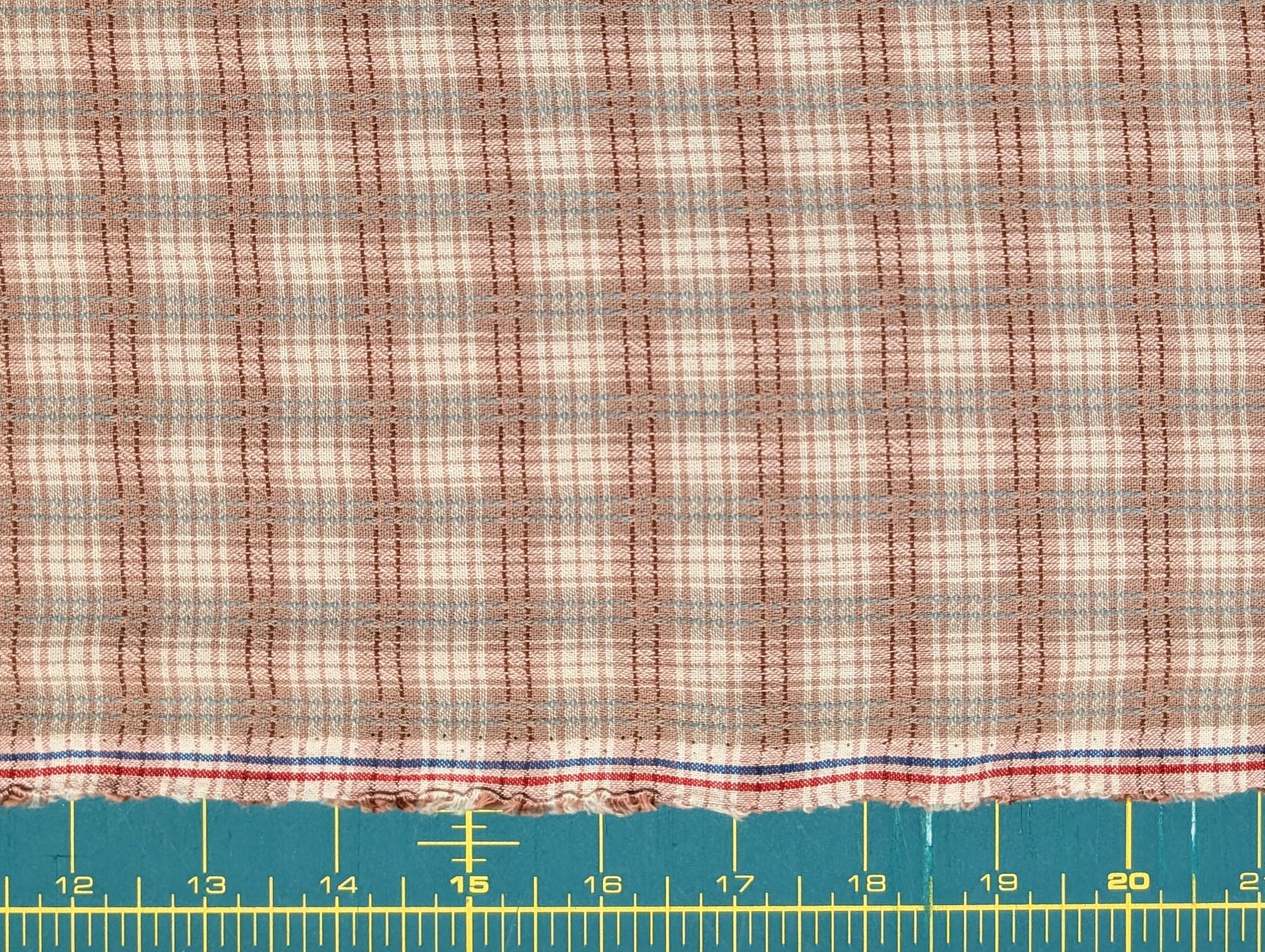 Textile Pantry - Junko Matsuda Yarn Dyed Plaid Cotton Fabric - Pink and White