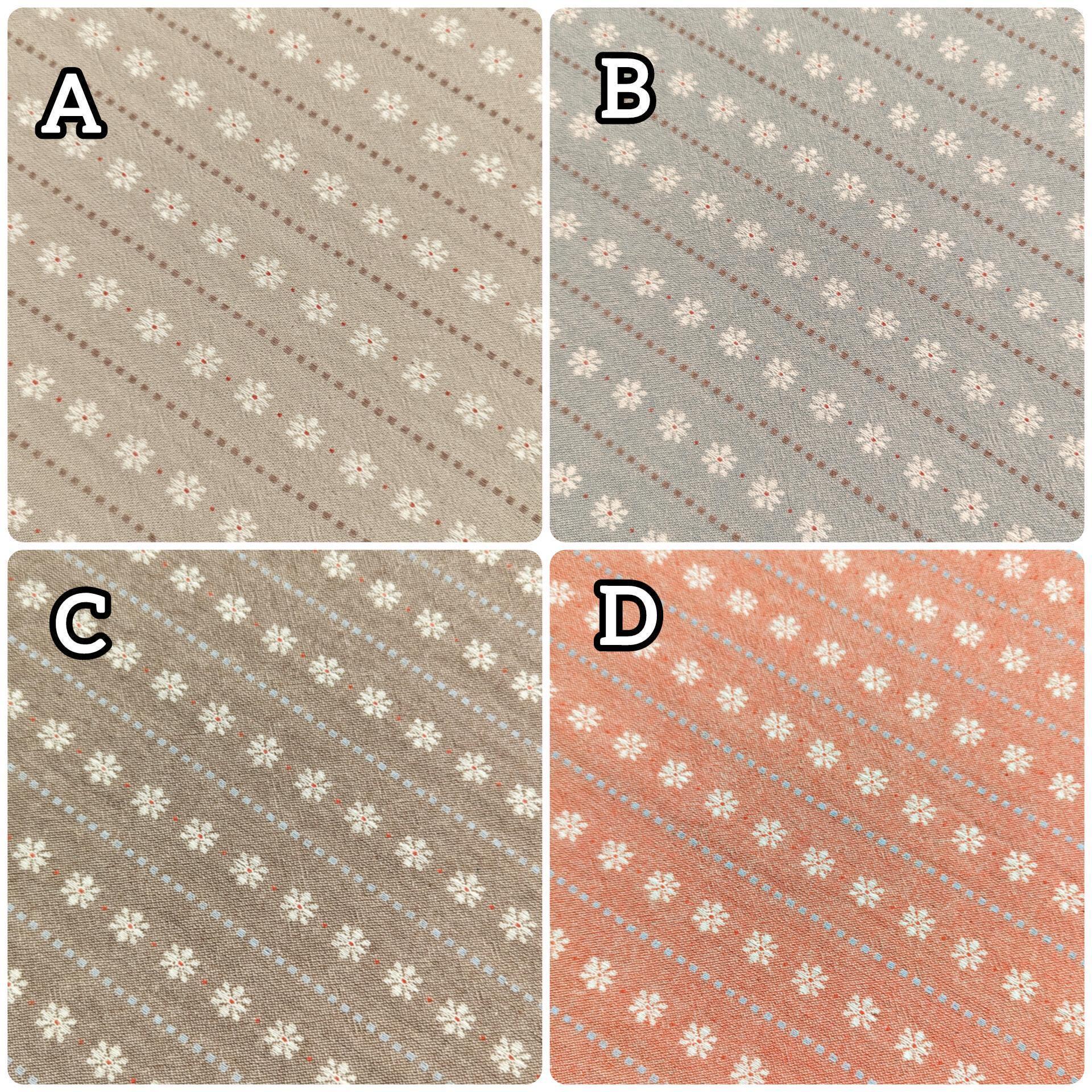 Junko Matsuda yarn dyed Daisy Chain Japanese cotton fabric Y25-0154 D coral pink