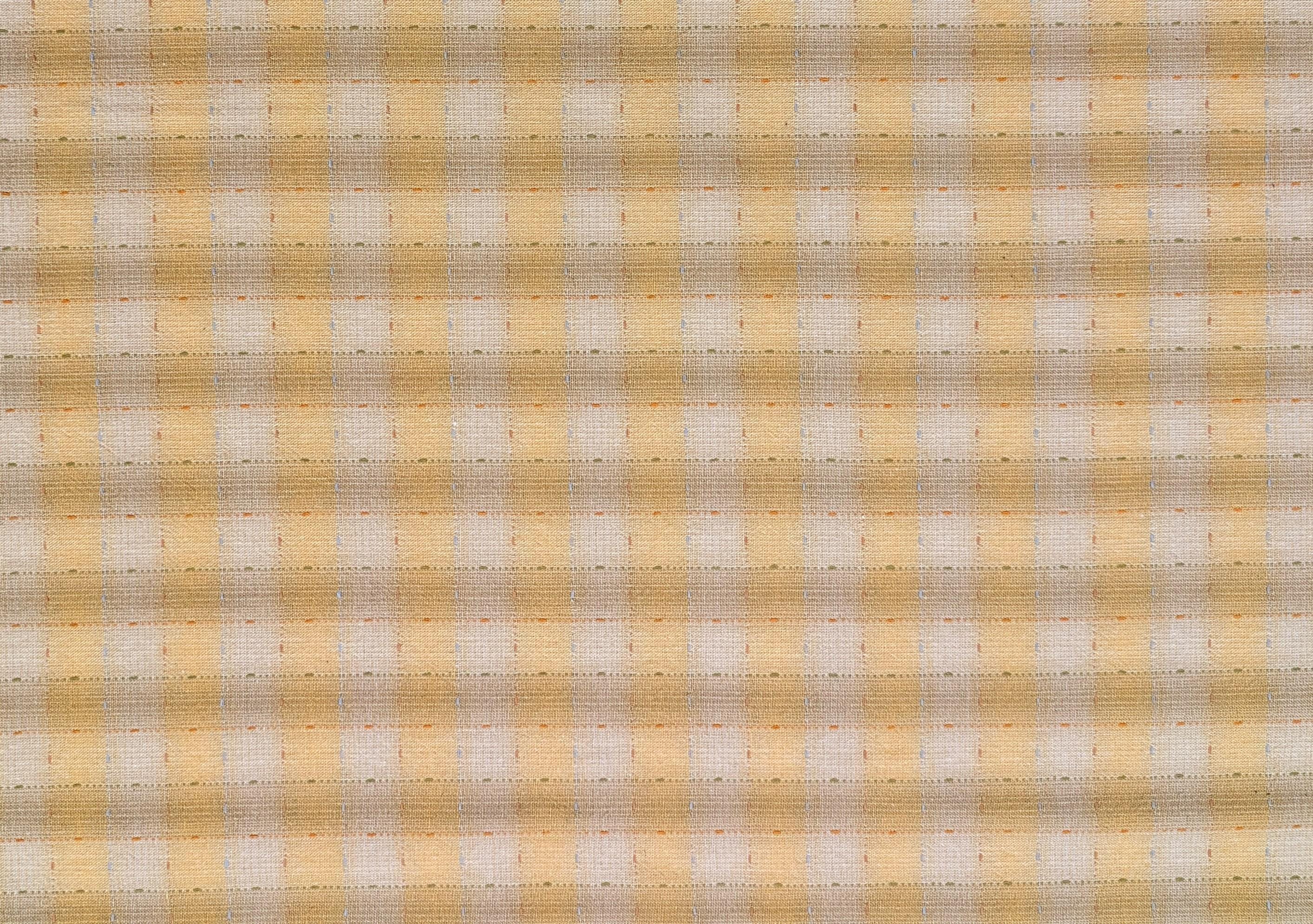 NEW Dotted textured gingham Japanese yarn dyed cotton taupe fabric SY10633S C yellow