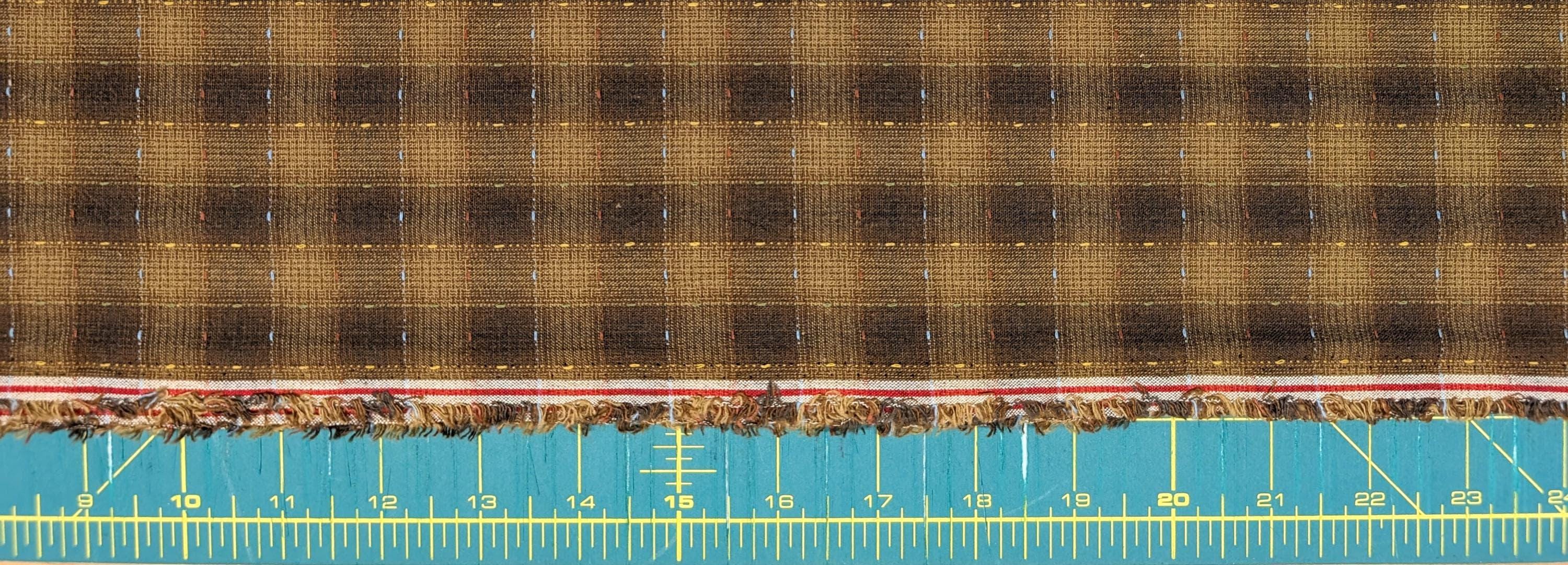 NEW Dotted textured gingham Japanese yarn dyed cotton taupe fabric SY10633S G brown