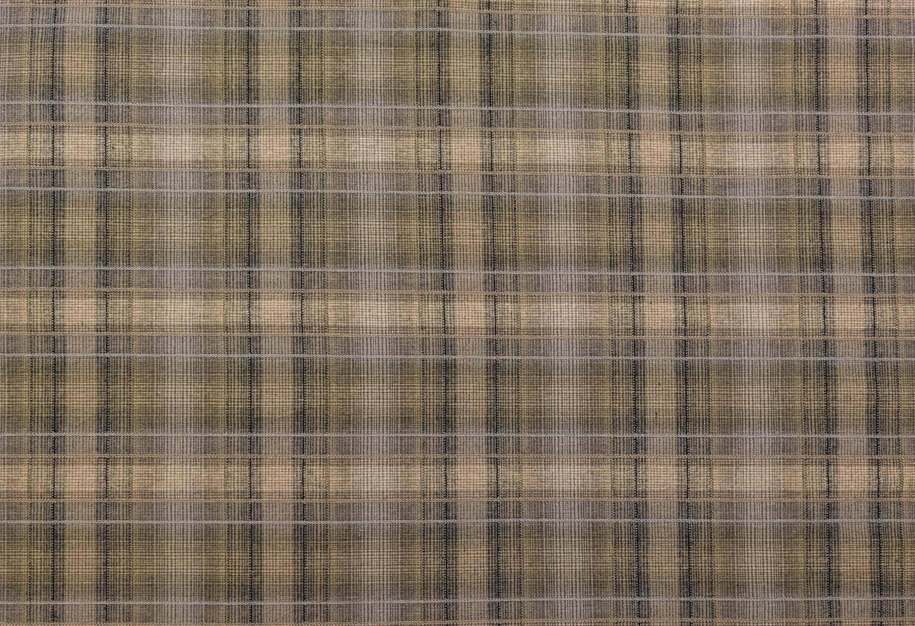 Cosmo plaid Japanese yarn dyed cotton taupe fabric AY77000-4 C green & gray
