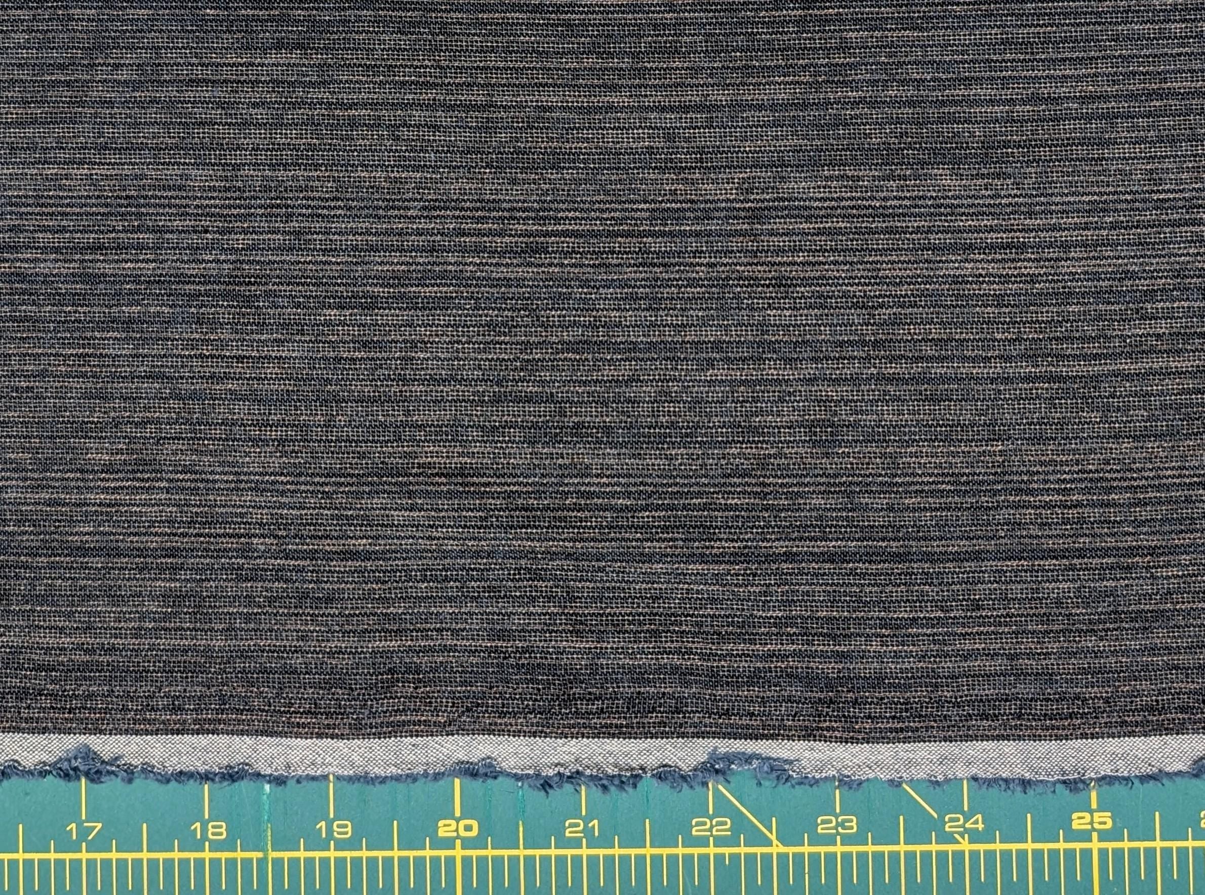 Cosmo - Japanese Yarn Dyed Textured Cotton Taupe - Blue