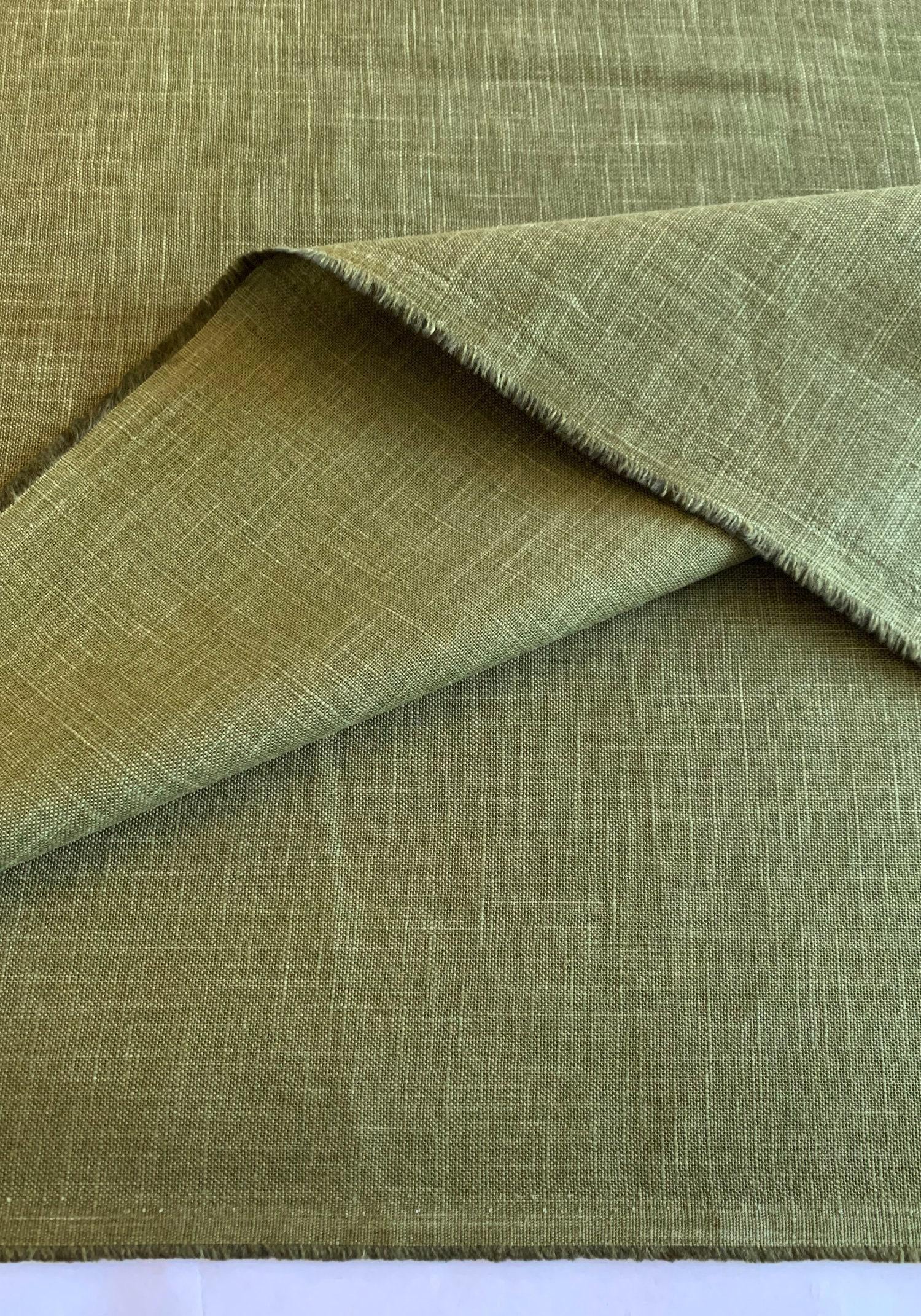 Sevenberry - Heathered Solids Cotton Fabric - Olive Green