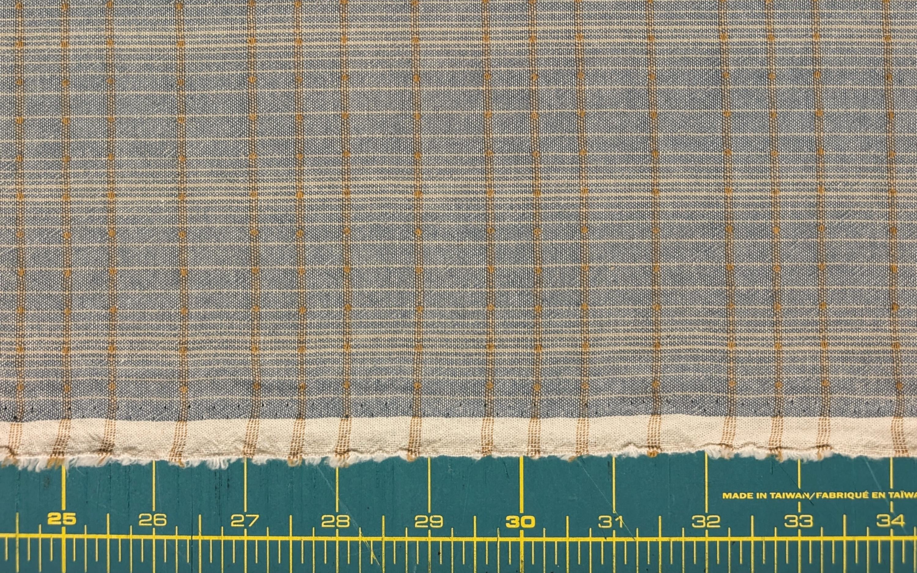 NEW Cosmo Japanese yarn dyed cotton fabric AY20180H-4 D light blue