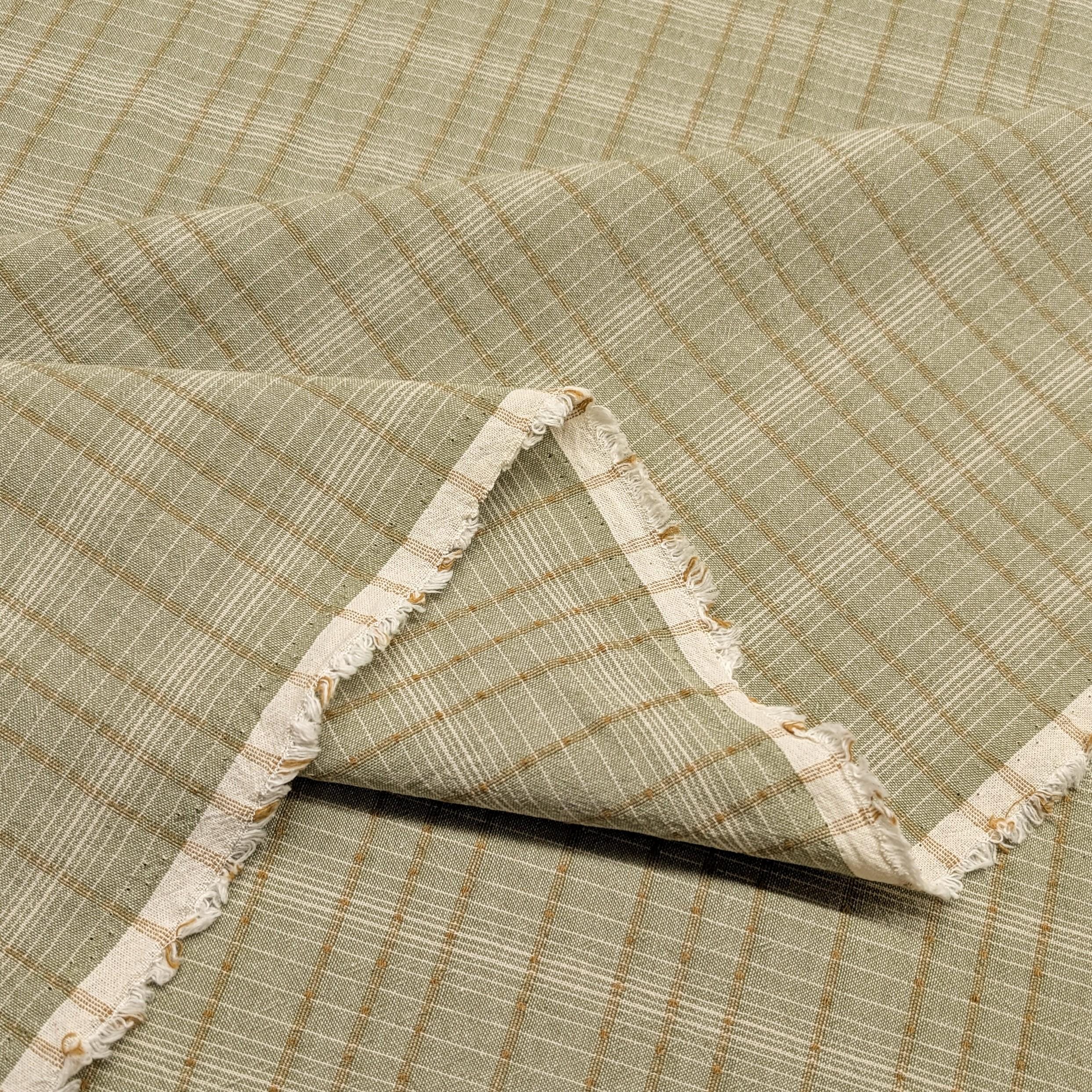 NEW Cosmo Japanese yarn dyed cotton fabric AY20180H-4 E pale green