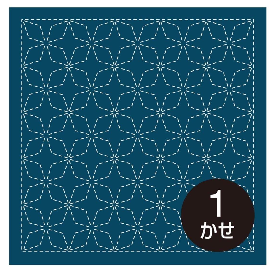 Olympus - Kaku Shippo Cotton Sashiko Sampler Cloth - Navy