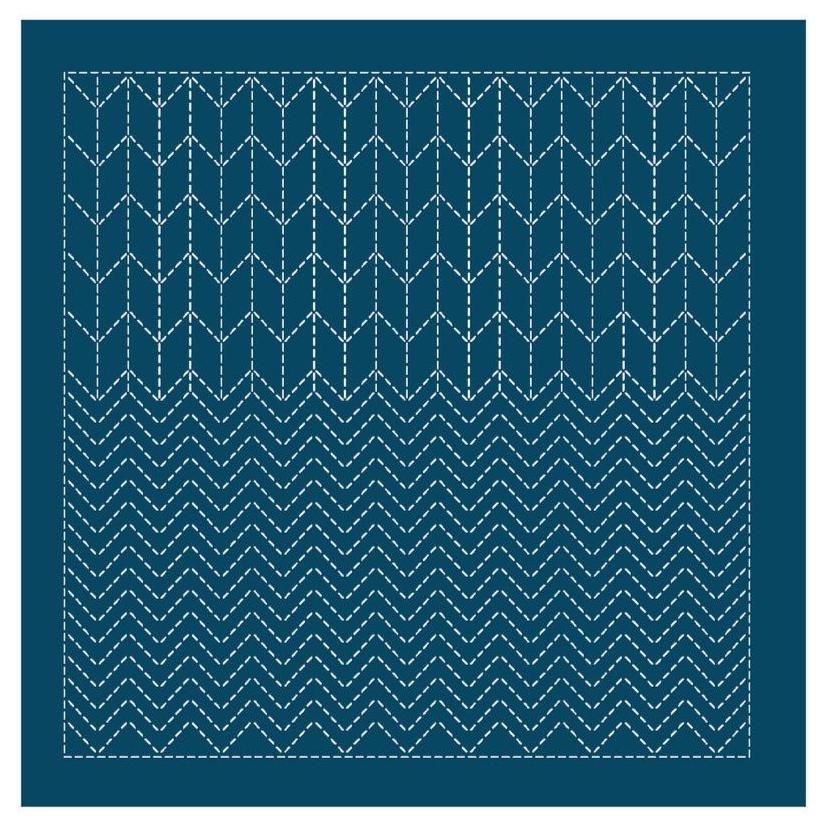 Olympus - Nagomi Collection "Yabane" Cotton Sashiko Sampler Cloth - Navy