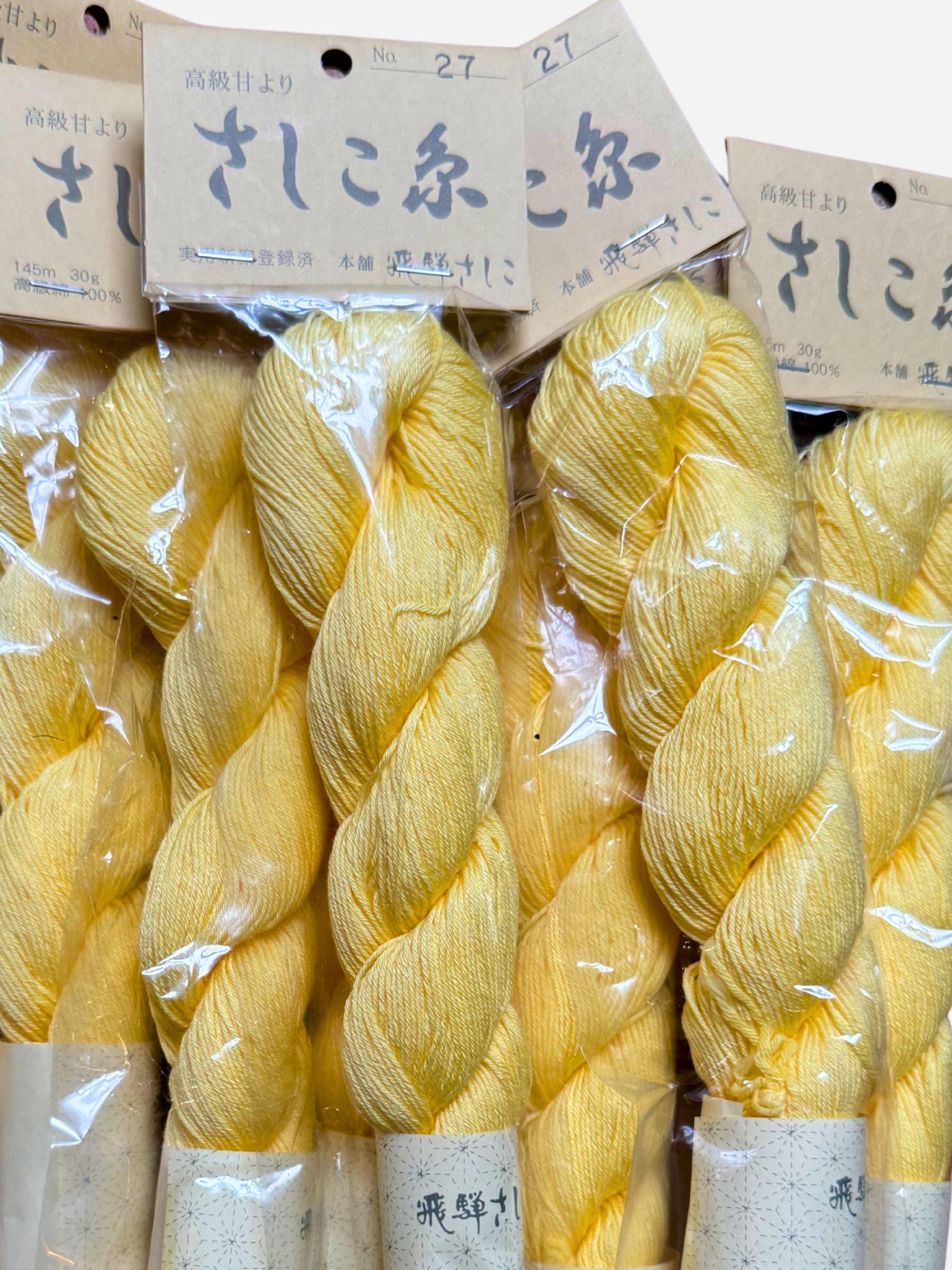 Hida - Small-Batch Japanese Cotton Sashiko Thread 145m Skein - #27 Sunshine Yellow