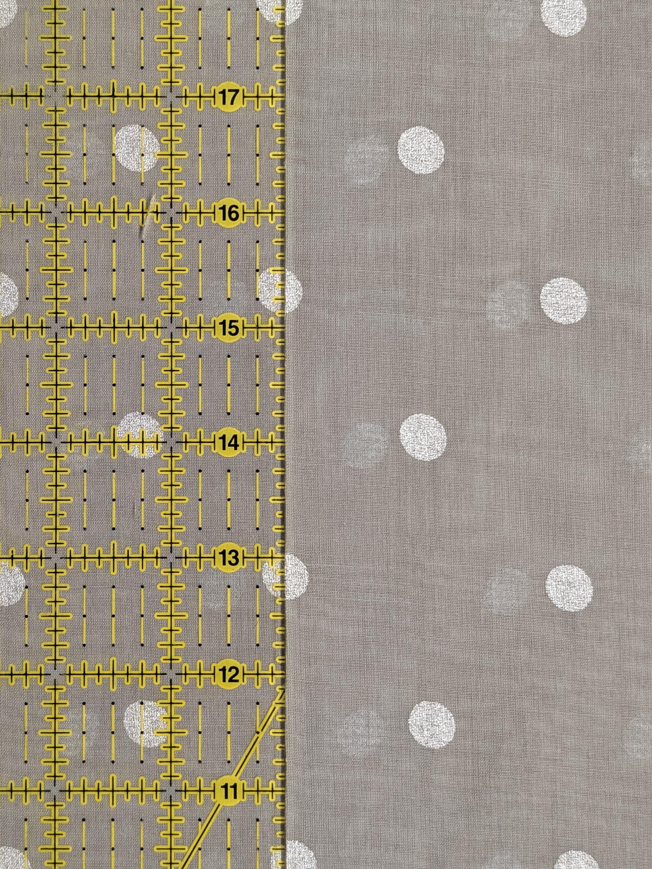New Hokkoh - Sheer Polka Dotted Japanese Cotton Voile Fabric - Gray 7026-510-1-C