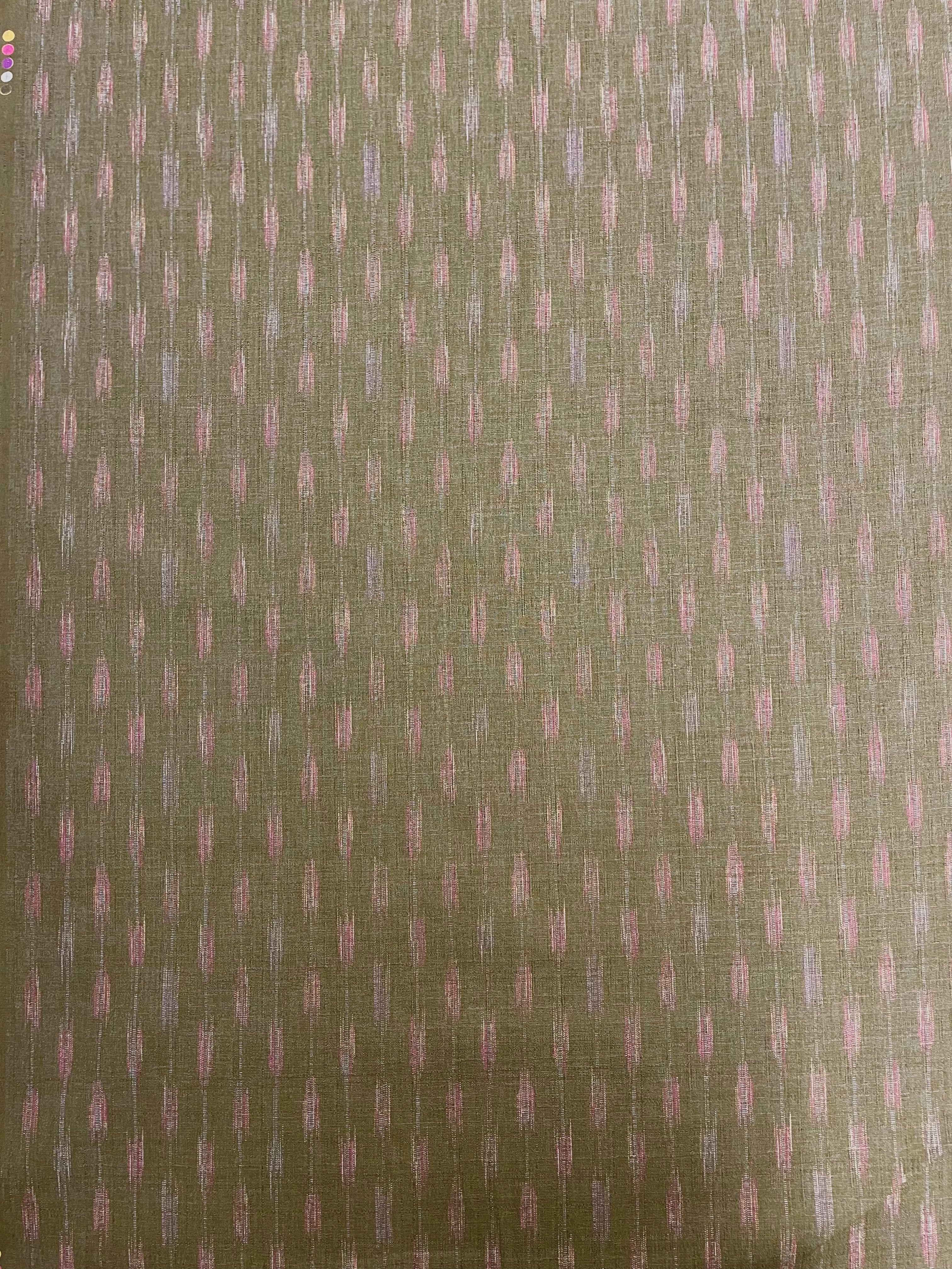 Morikiku - Arrows Cotton Dobby Fabric - Olive Green