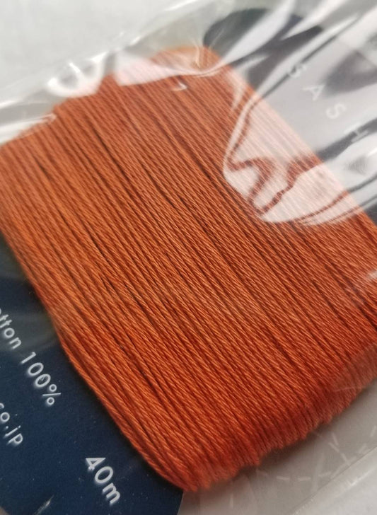 Daruma #214 CARROT Japanese Cotton SASHIKO thread 40 meter card 20/4 キャロット orange