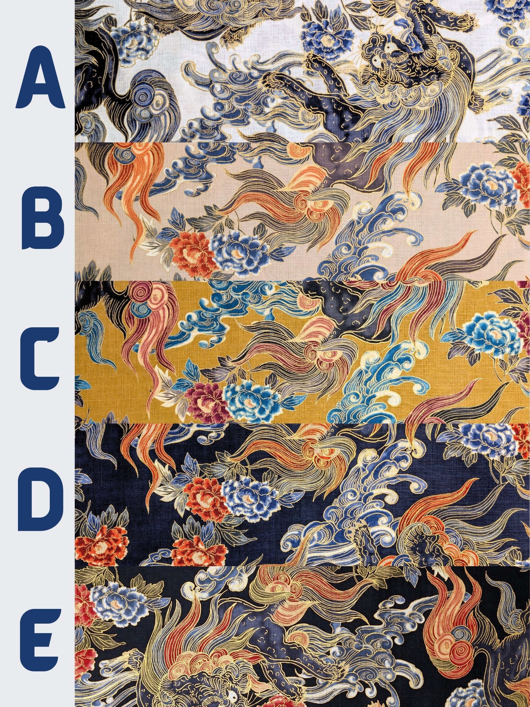 Hokkoh - Golden Komainu Cotton Dobby Fabric - White