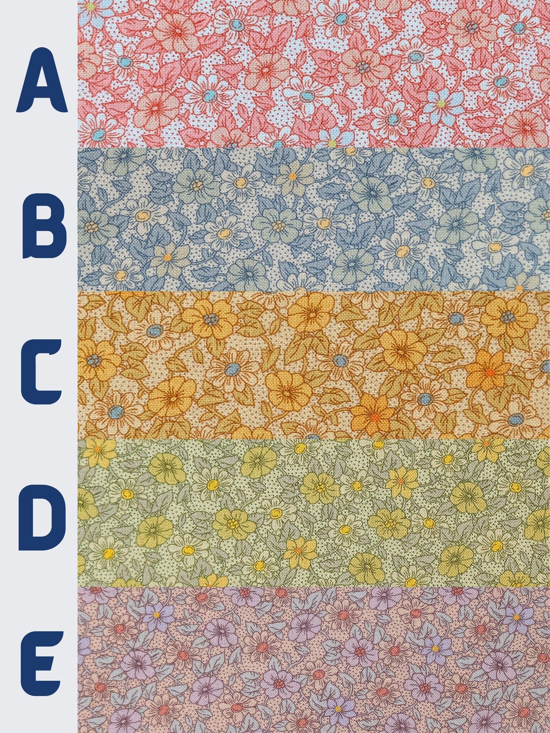Textile Pantry - Tiny Flowers & Dots Cotton Sheeting Fabric - Blue