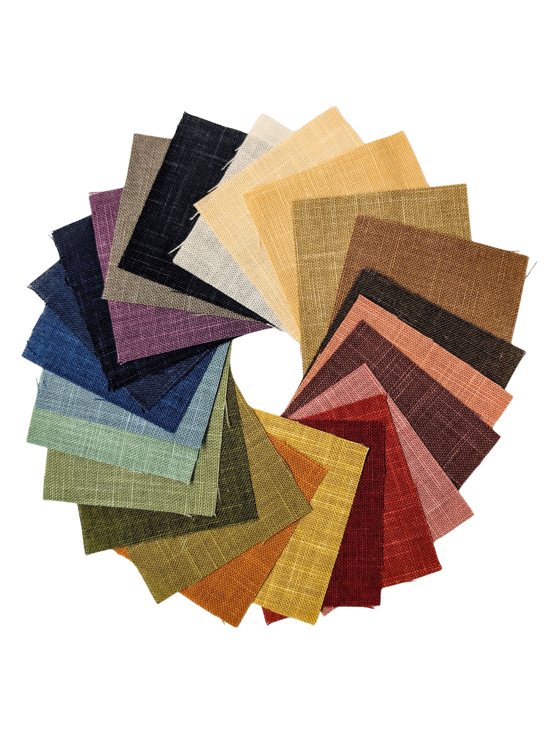 Sevenberry - SWATCHES Yarn Dyed Heathered Solid Cotton Fabric - 22 Colors