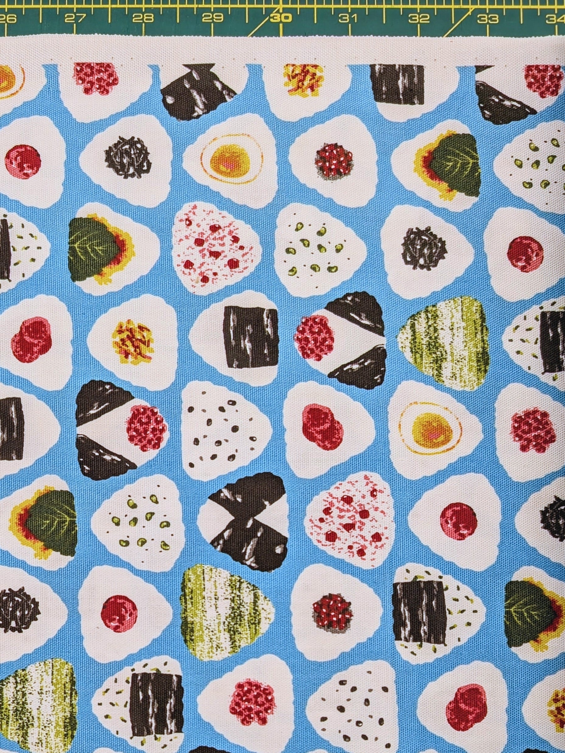 Asano - Onigiri Line Cotton Oxford Fabric - Blue