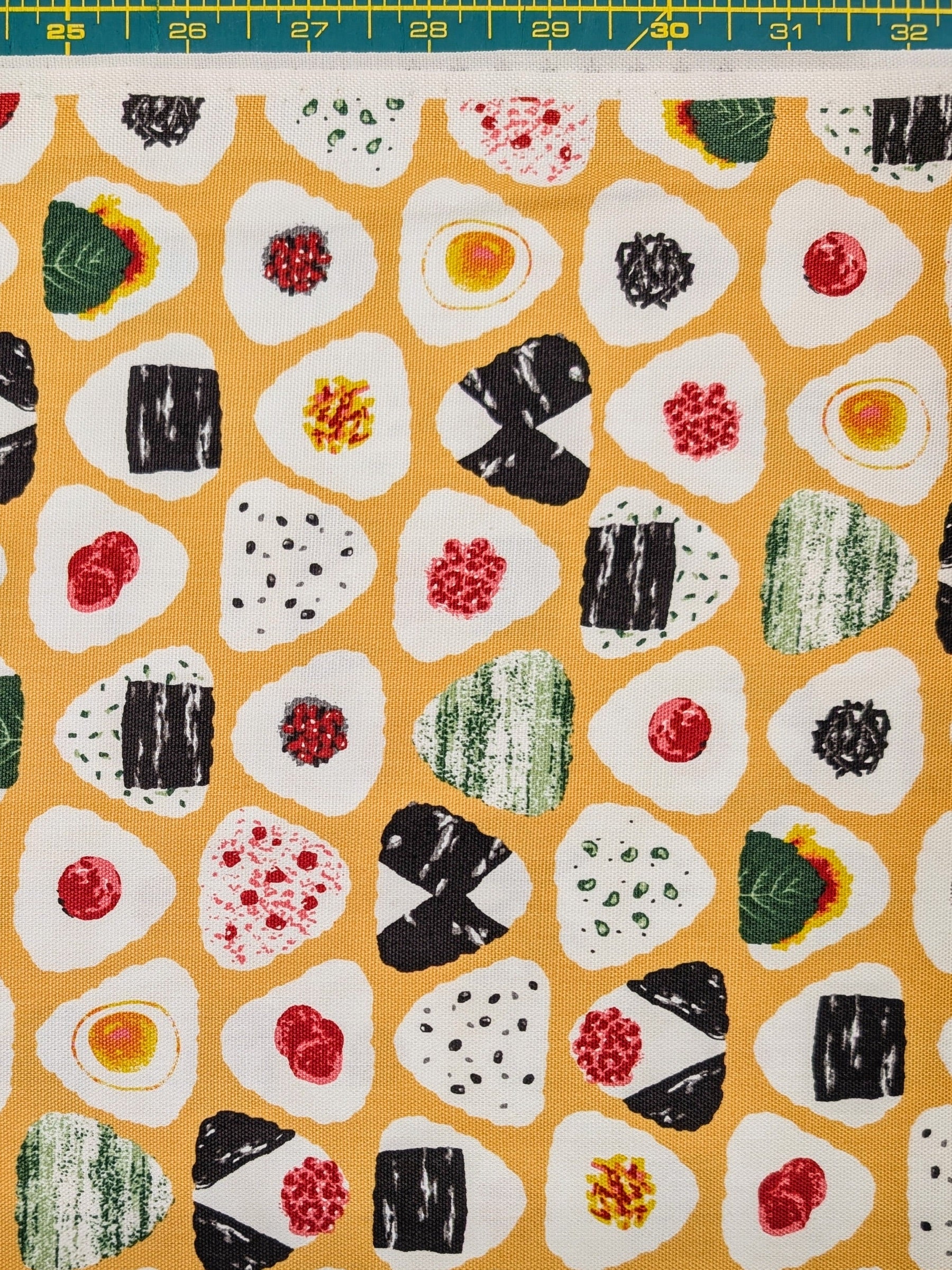 Asano - Onigiri Line Cotton Oxford Fabric - Yellow