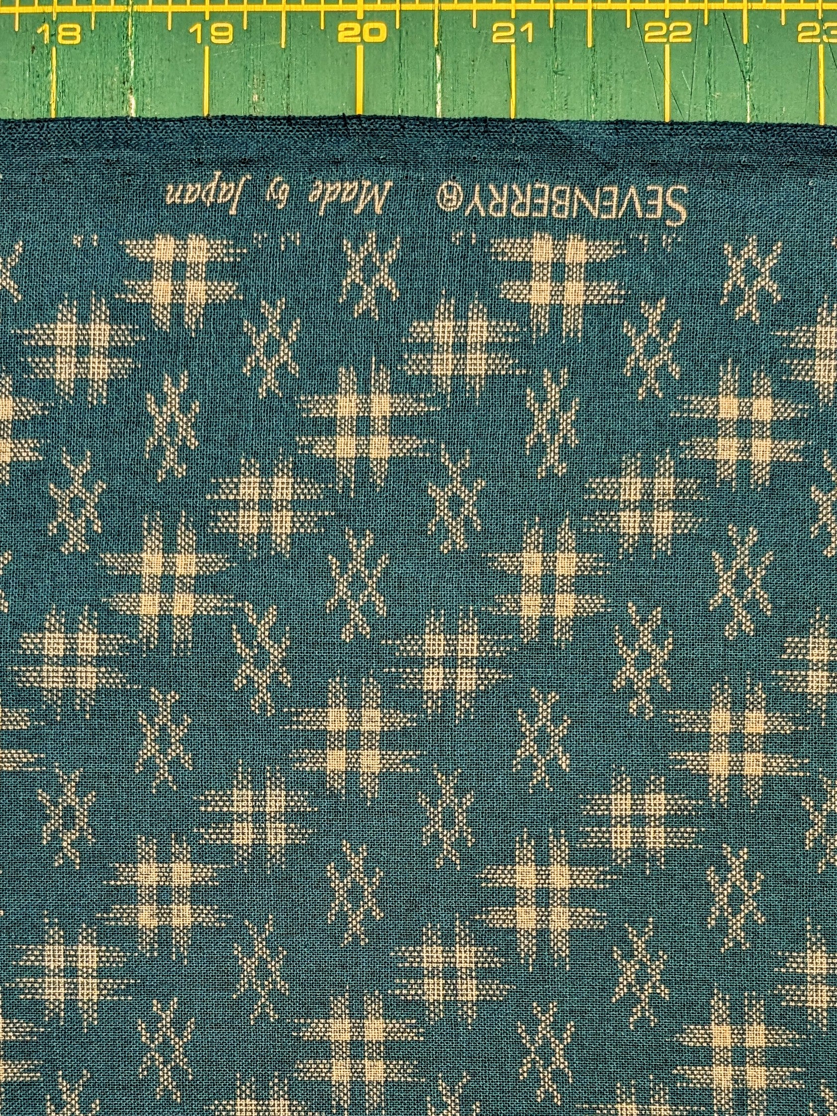 Sevenberry - Water Well (Hashtag Design) Cotton Sheeting Fabric - Teal