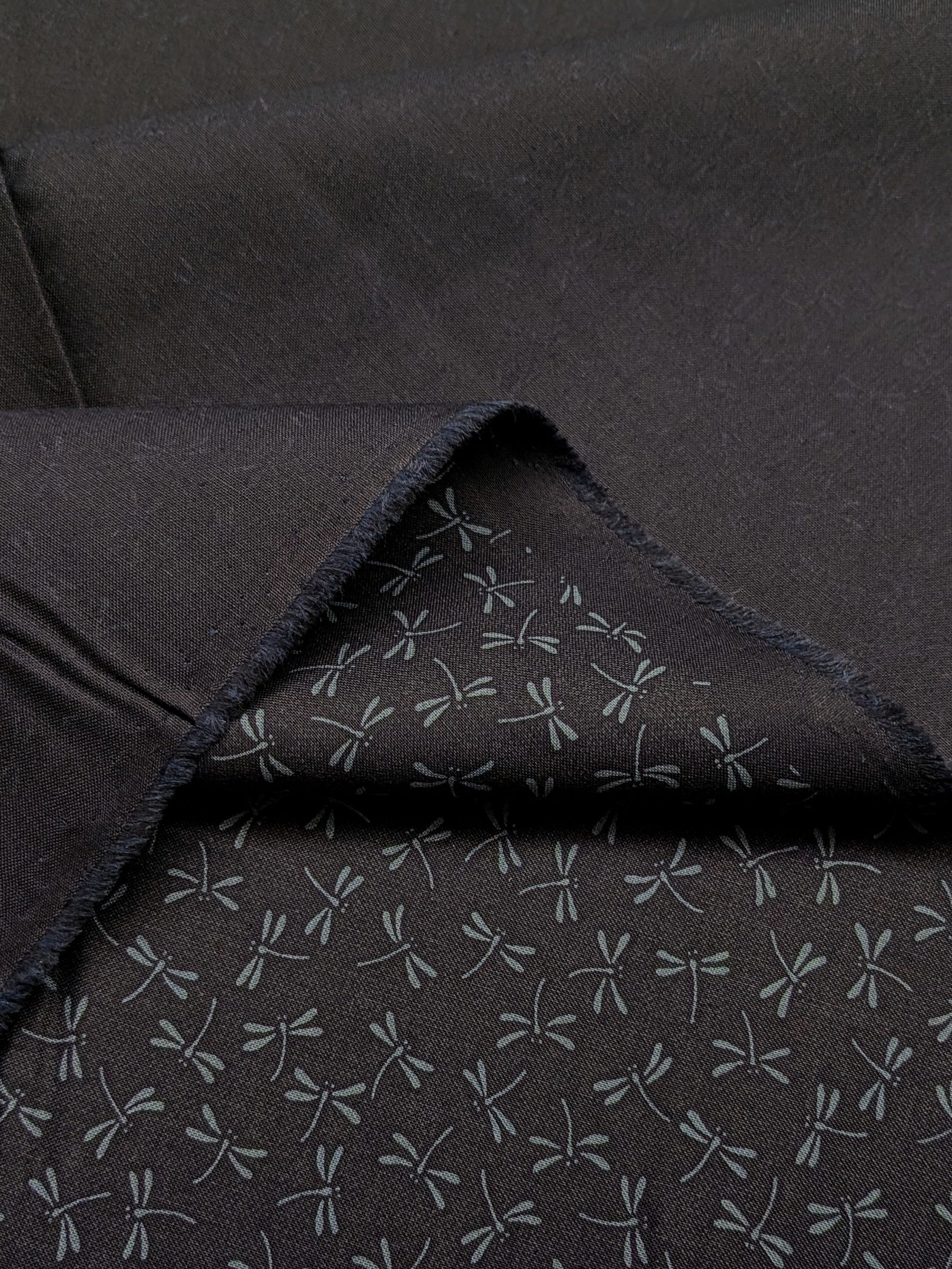 Sevenberry - Dragonflies Cotton Sheeting Fabric - Dark Blue
