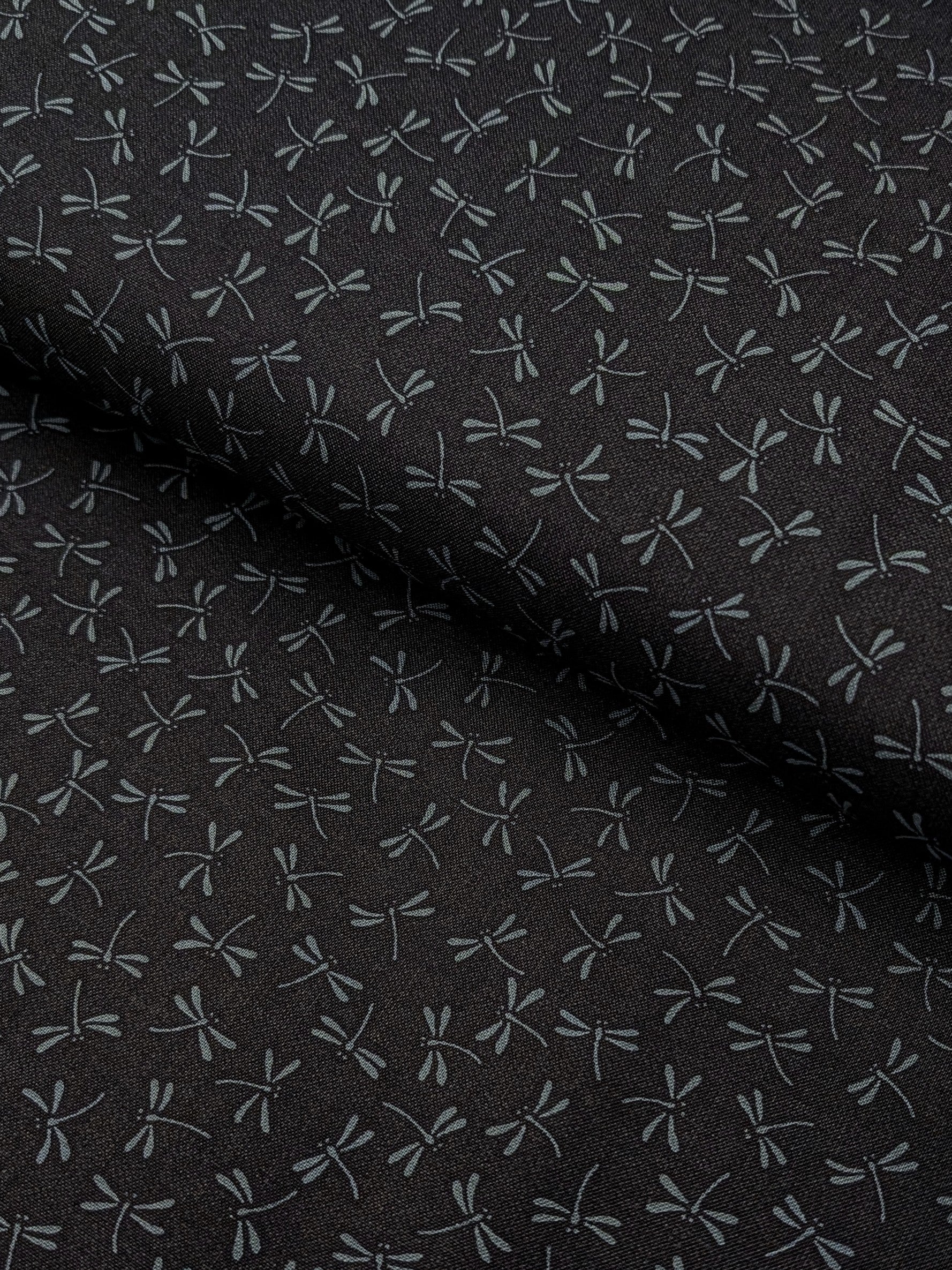 Sevenberry - Dragonflies Cotton Sheeting Fabric - Dark Blue