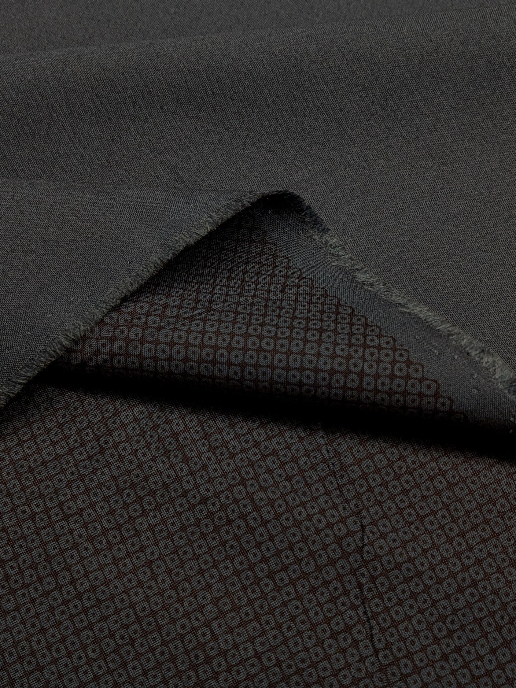 Sevenberry - Kanoko Dots Cotton Fabric - Dark Blue and Black