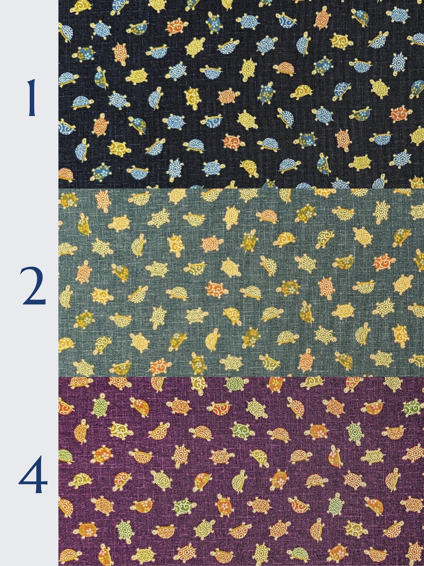 Sevenberry - Patterned Turtles Cotton Sheeting Fabric - Purple