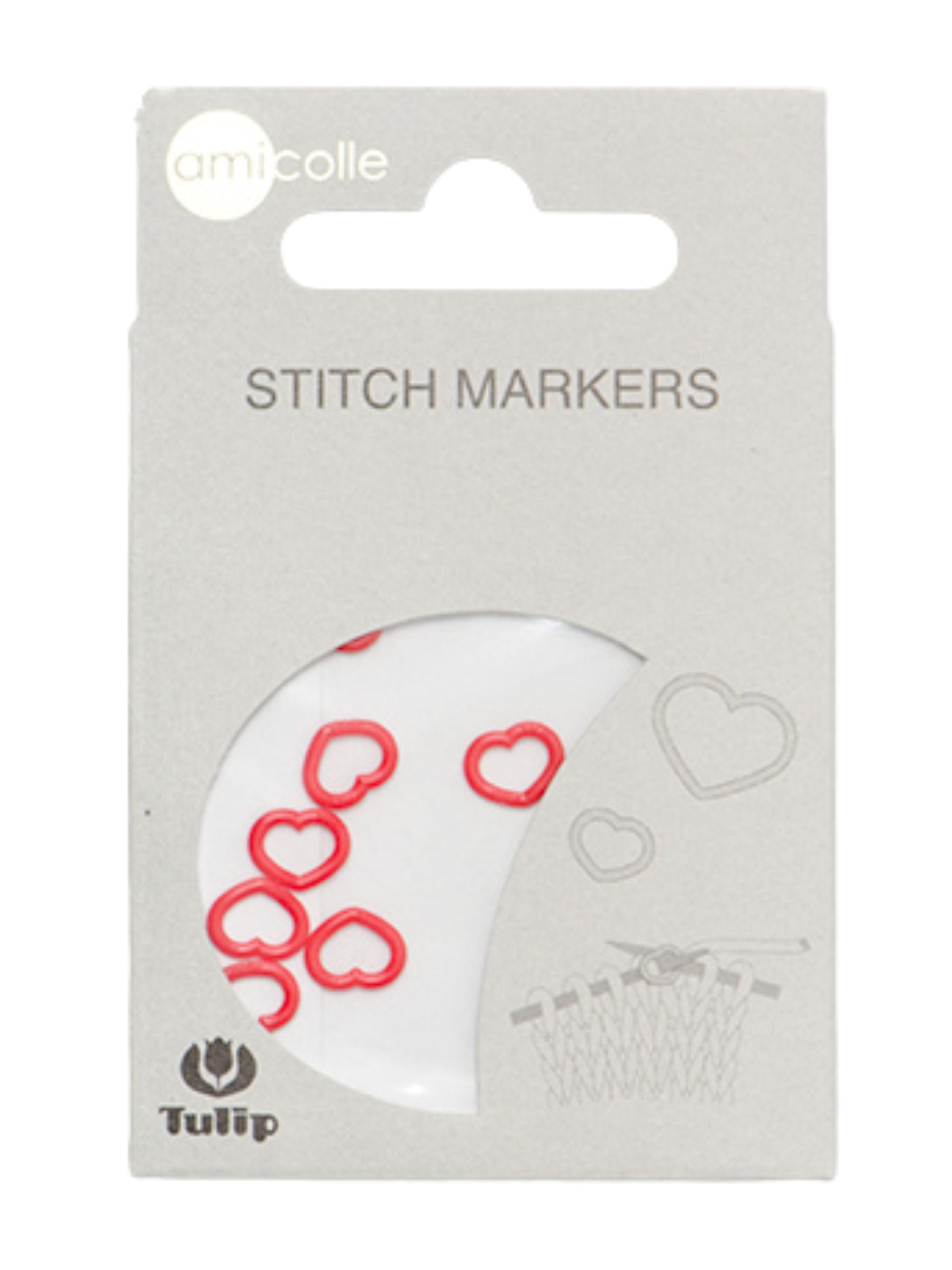 Tulip - Small "Heart" Stitch Markers Amicolle Knitting Accessories