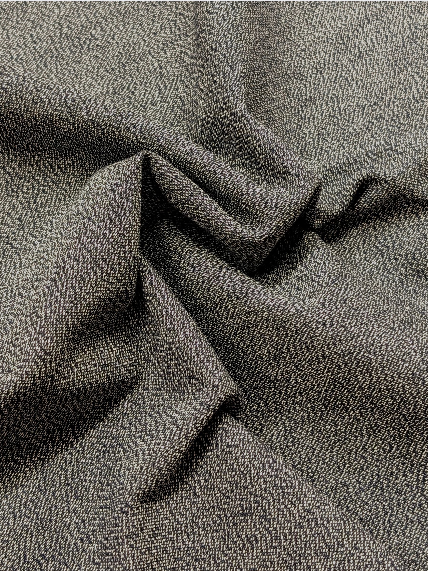 Cosmo - Heathered Yarn Dyed Cotton Fabric - Black