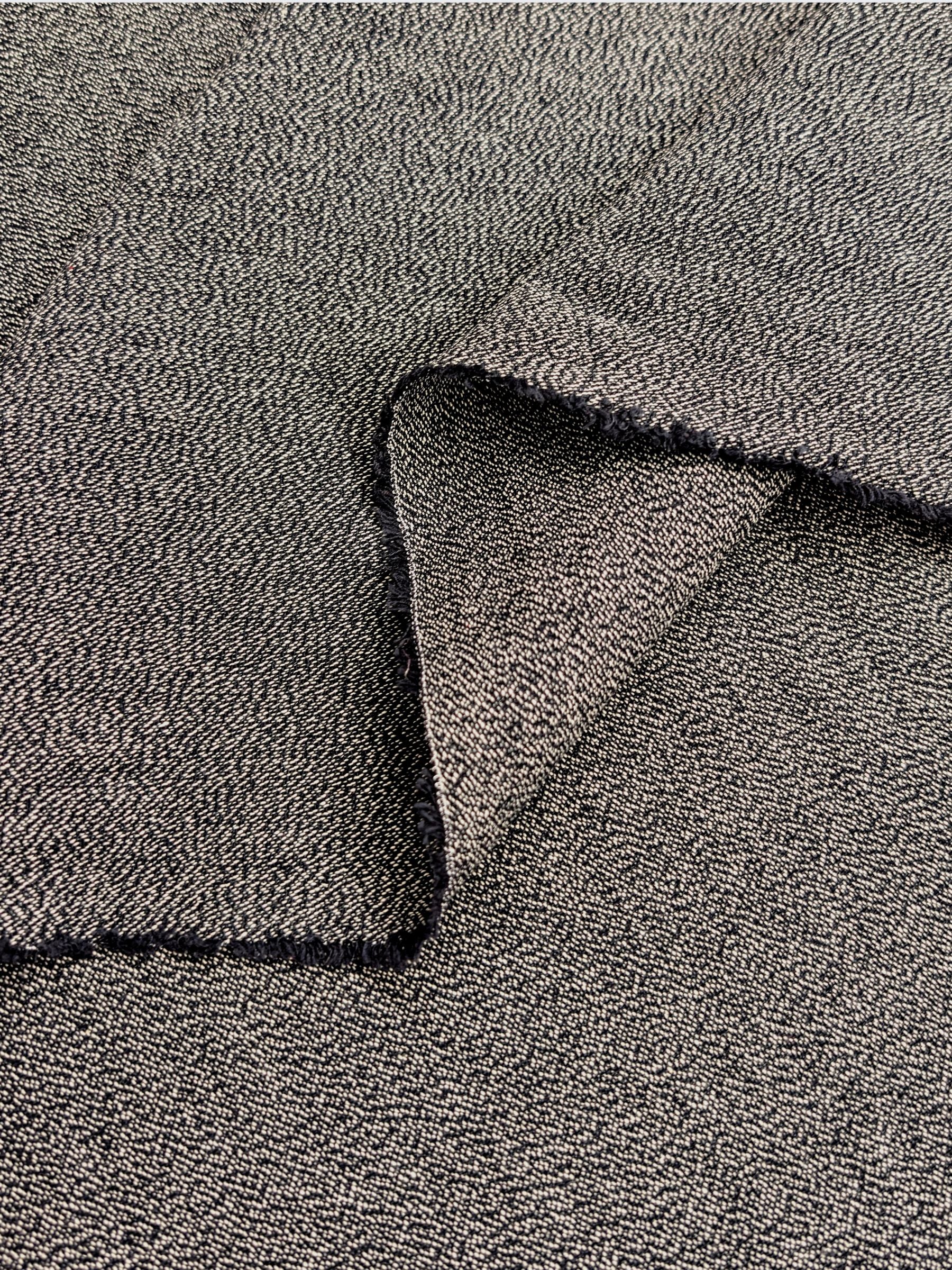 Cosmo - Heathered Yarn Dyed Cotton Fabric - Black