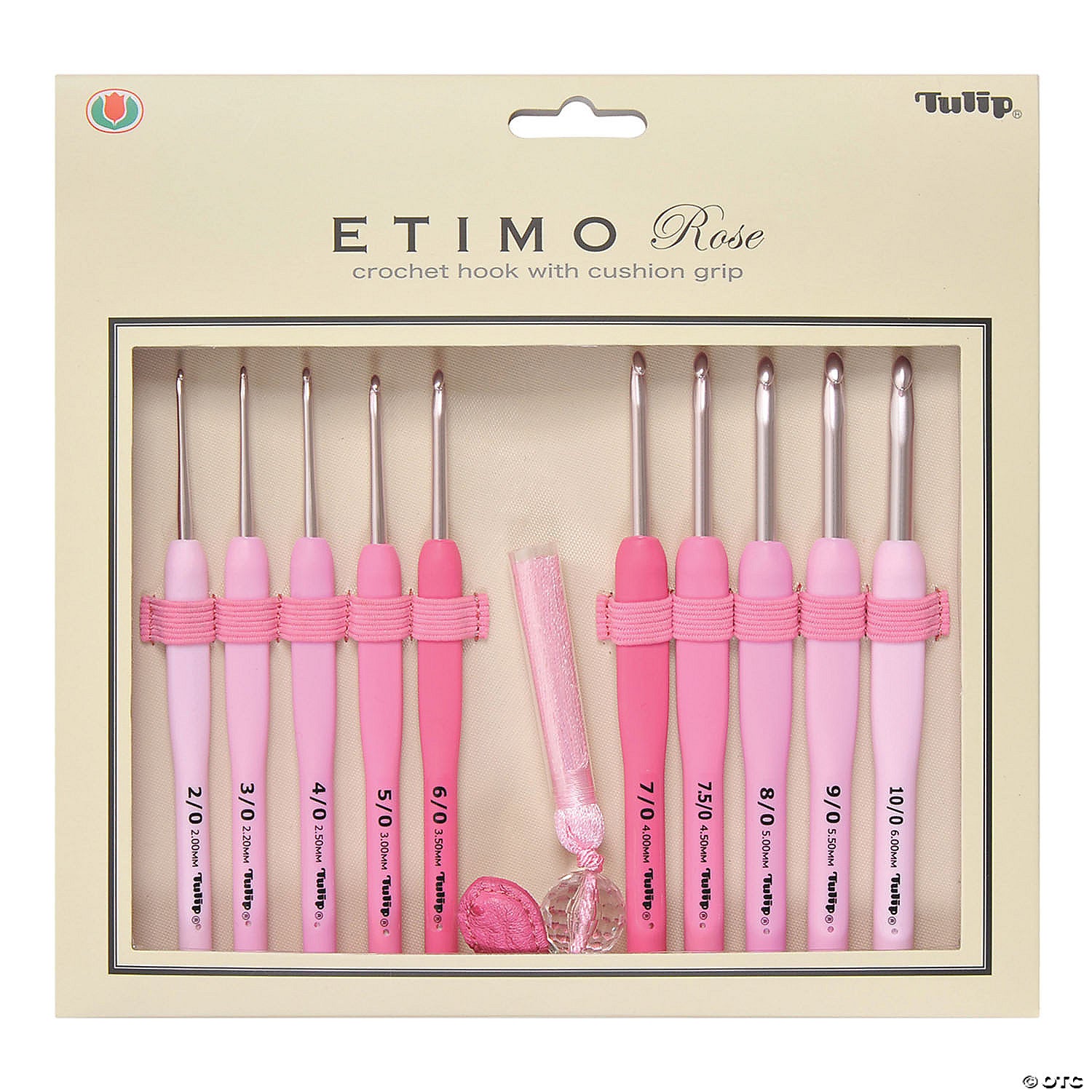 Tulip - Large Hooks Set "Etimo" Rose Cushion Grip Crochet Hooks - Pink