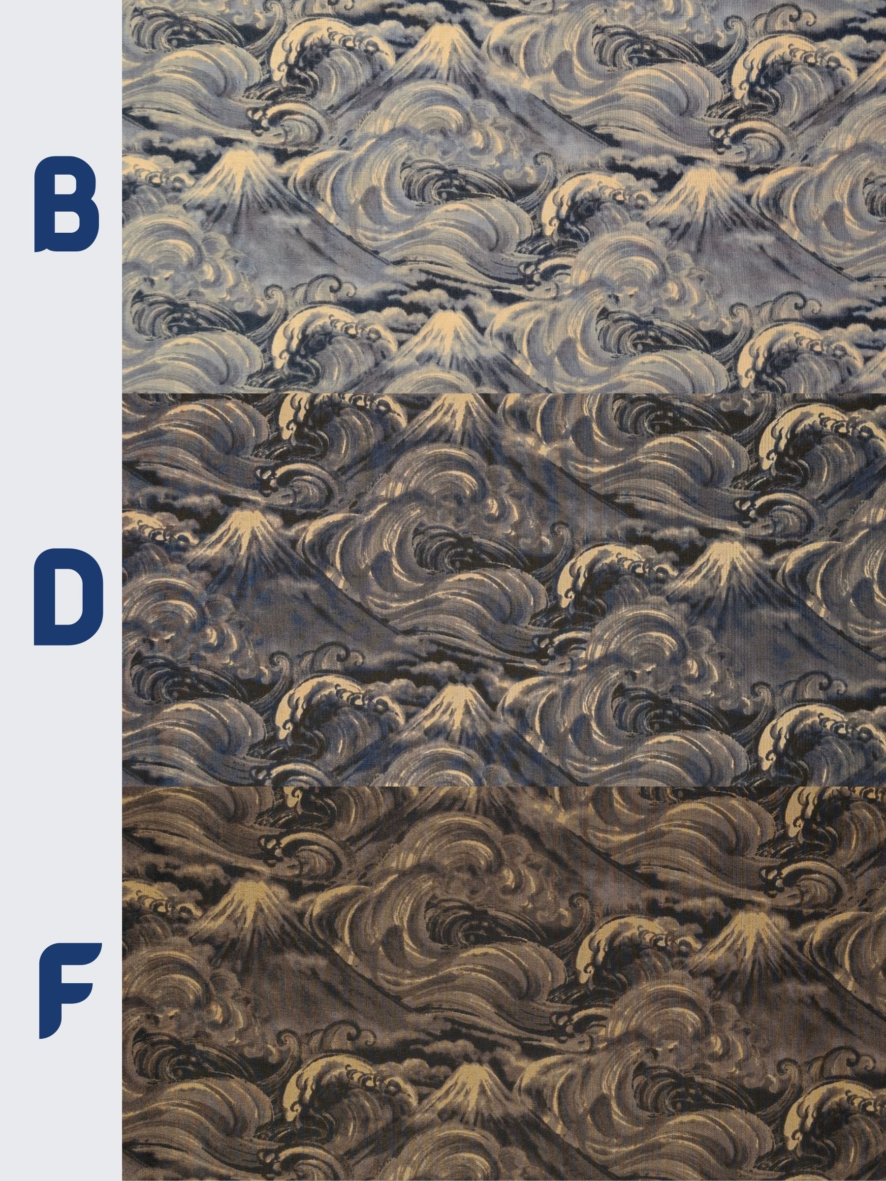 Quilt Gate - Cloudy Brushed Ocean Mountains Cotton Sheeting Fabric - Gray Black