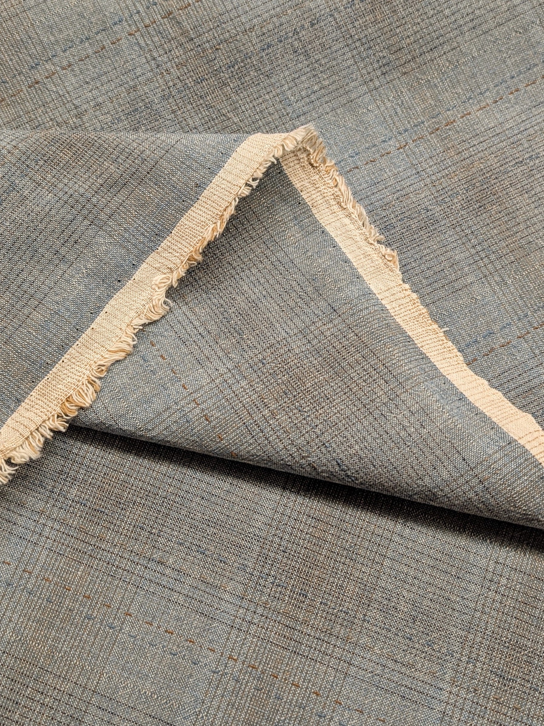 MYD - Glen Check Plaid Yarn Dyed Cotton Fabric - Pale Blue