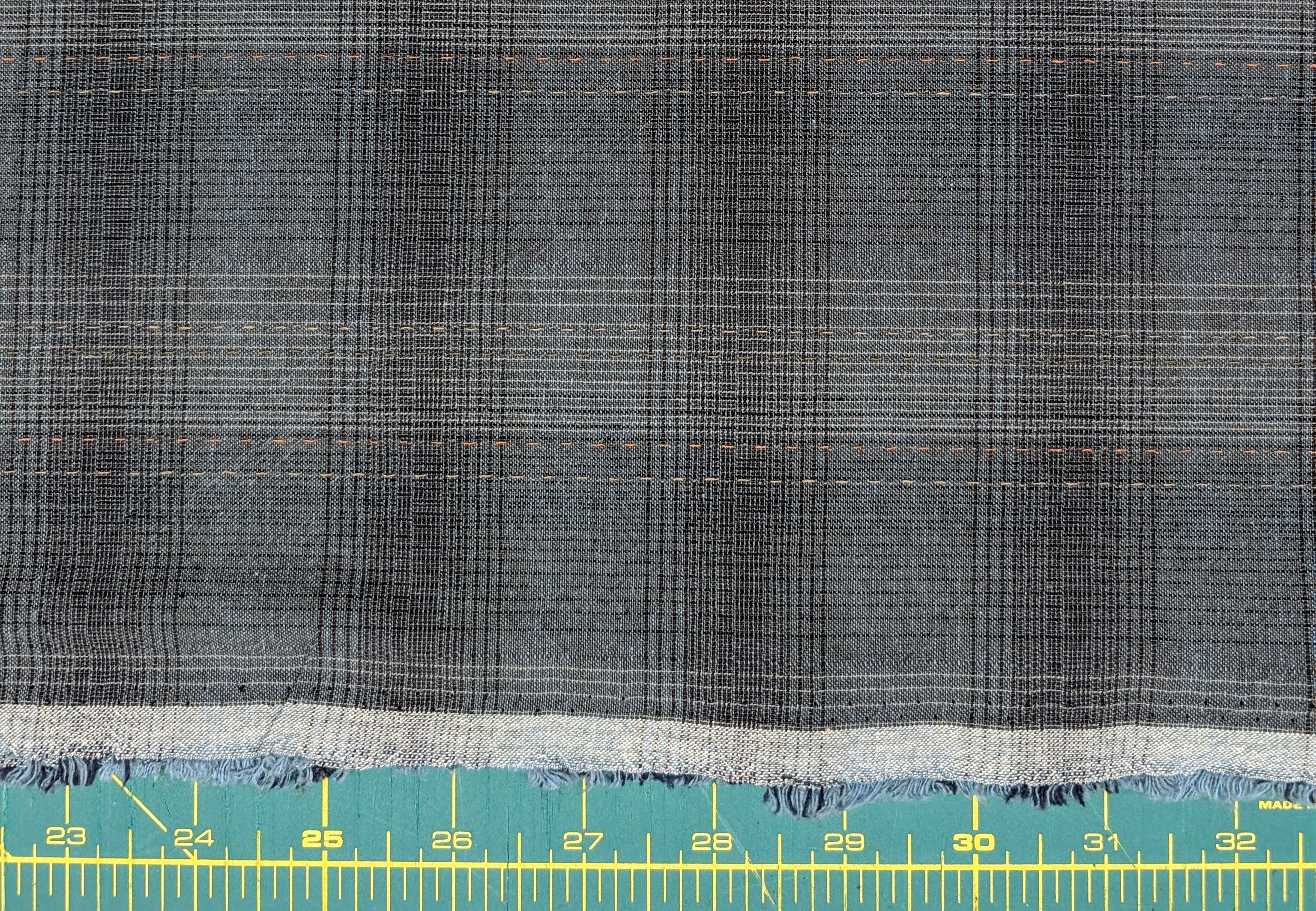 MYD - Glen Check Plaid Yarn Dyed Cotton Fabric - Dark Blue