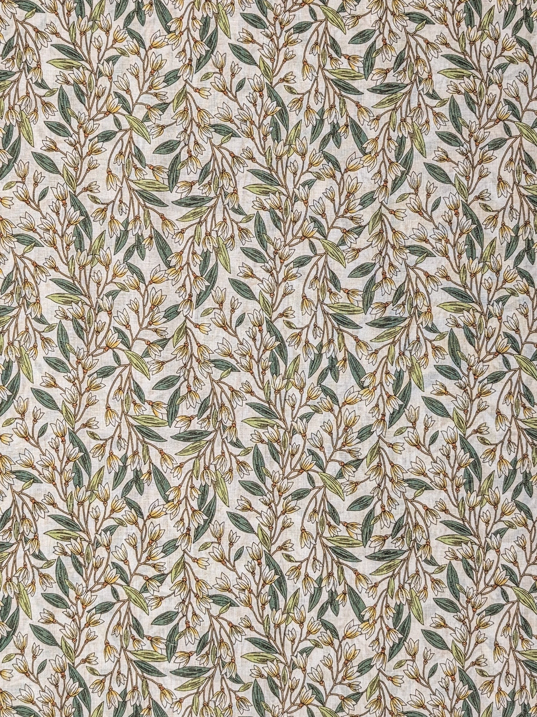 Hokkoh - Trailing Lilies Cotton Lawn - Beige