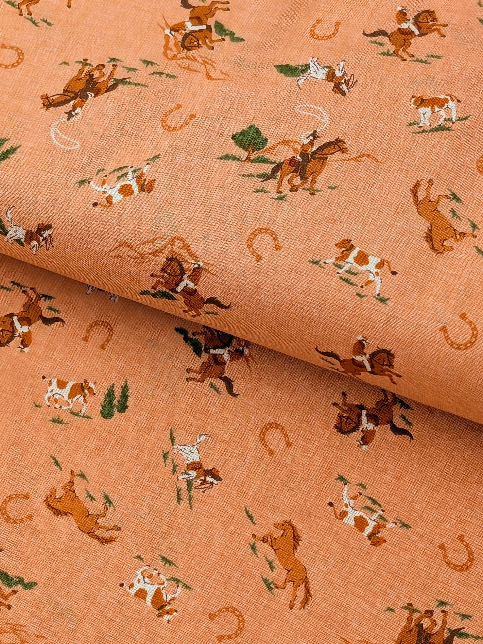 Vancet - Old Western Japanese Cotton Feedsack Fabric - Pink
