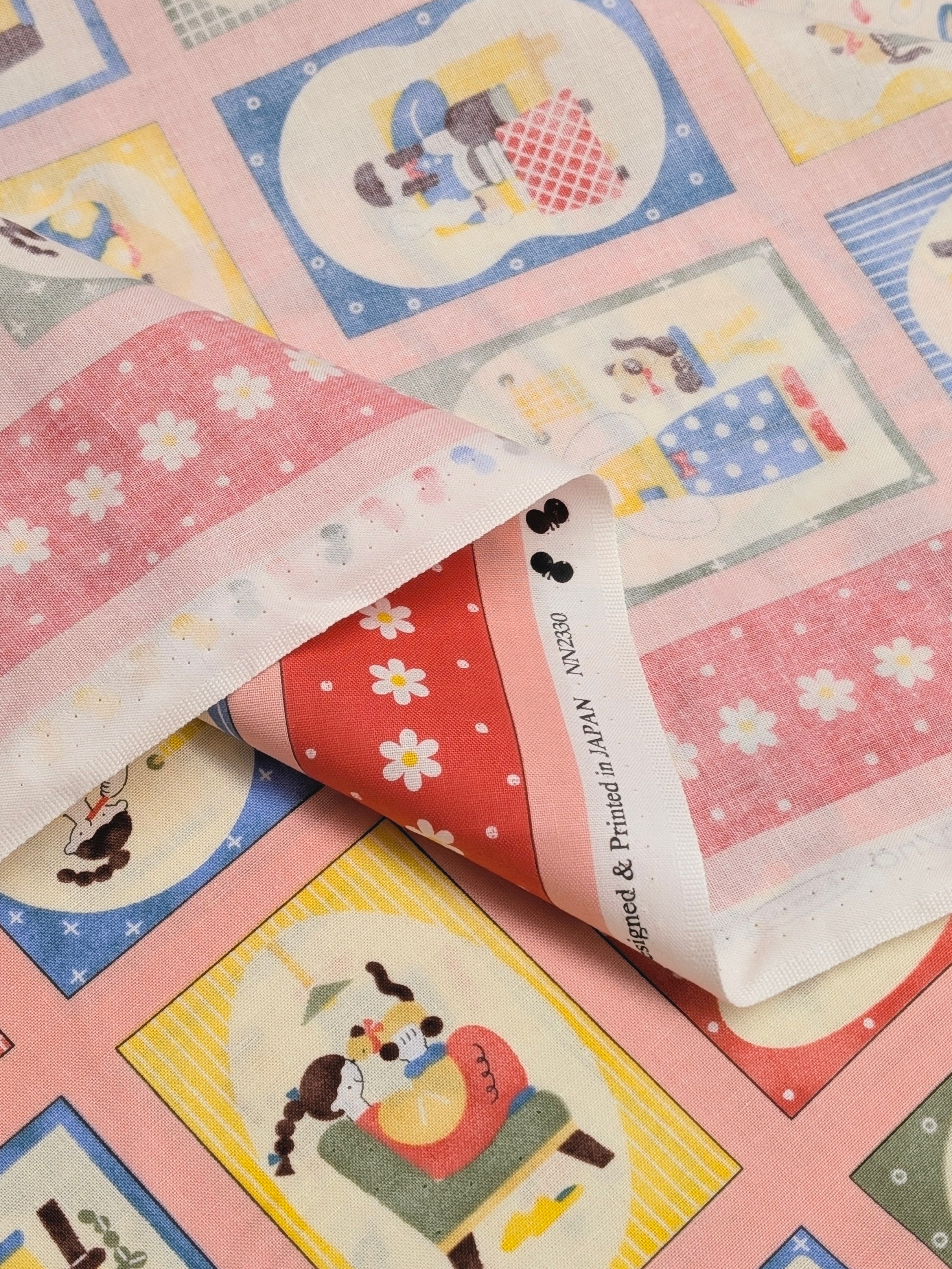 Cosmo - Scrapbook Ladies Japanese Cotton Fabric - Pink