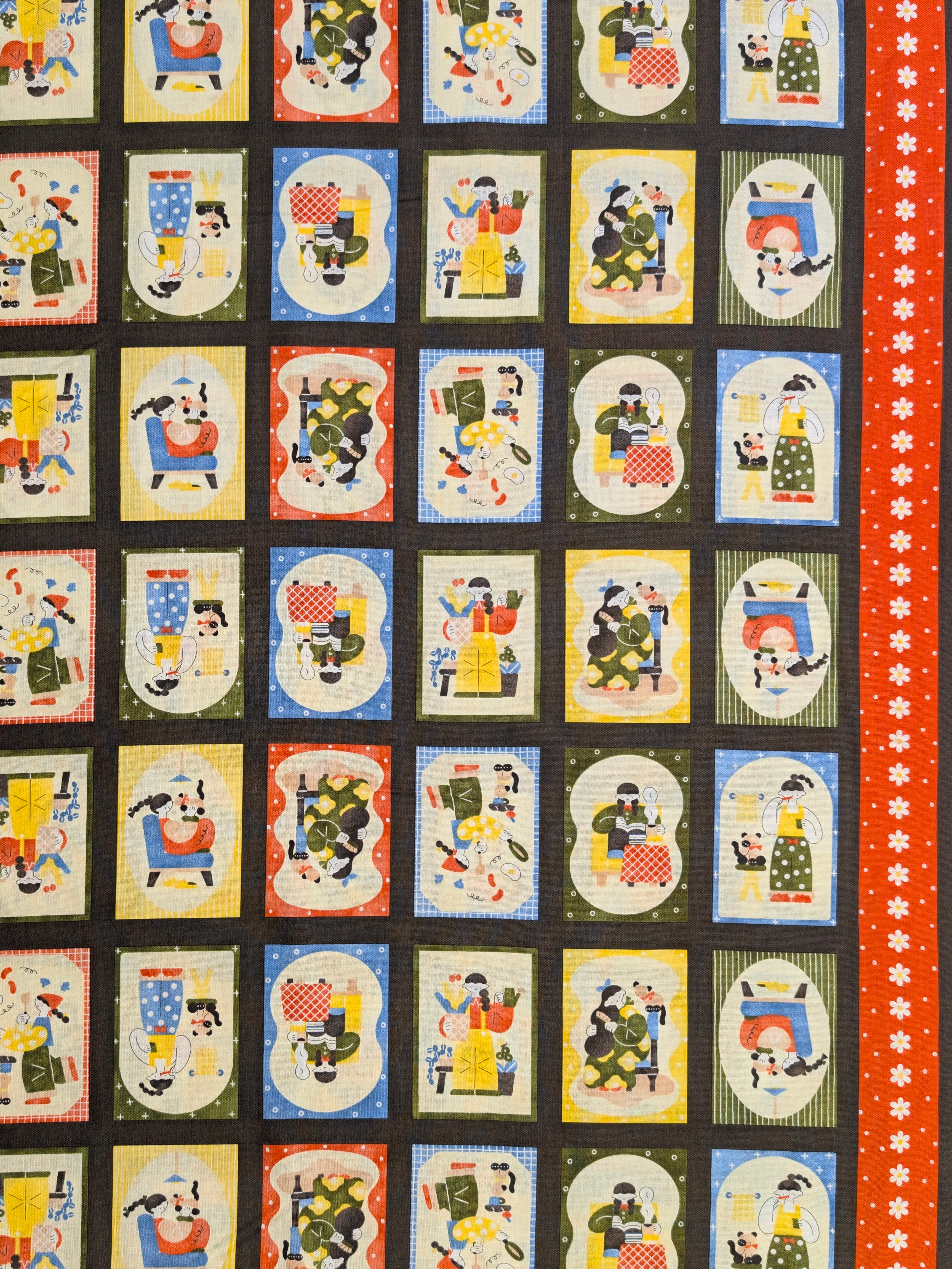 Cosmo - Scrapbook Ladies Japanese Cotton Fabric - Gray