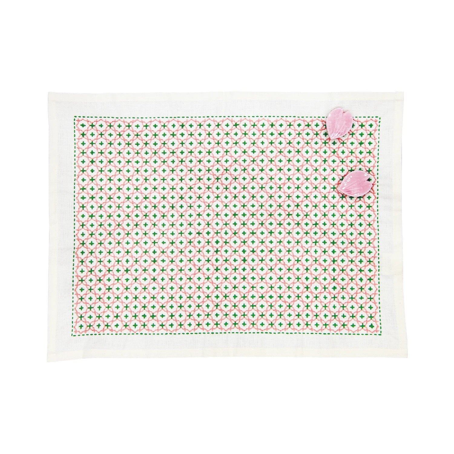 Olympus - Cross-Flower Sashiko Placemat Sampler Kit - Beige