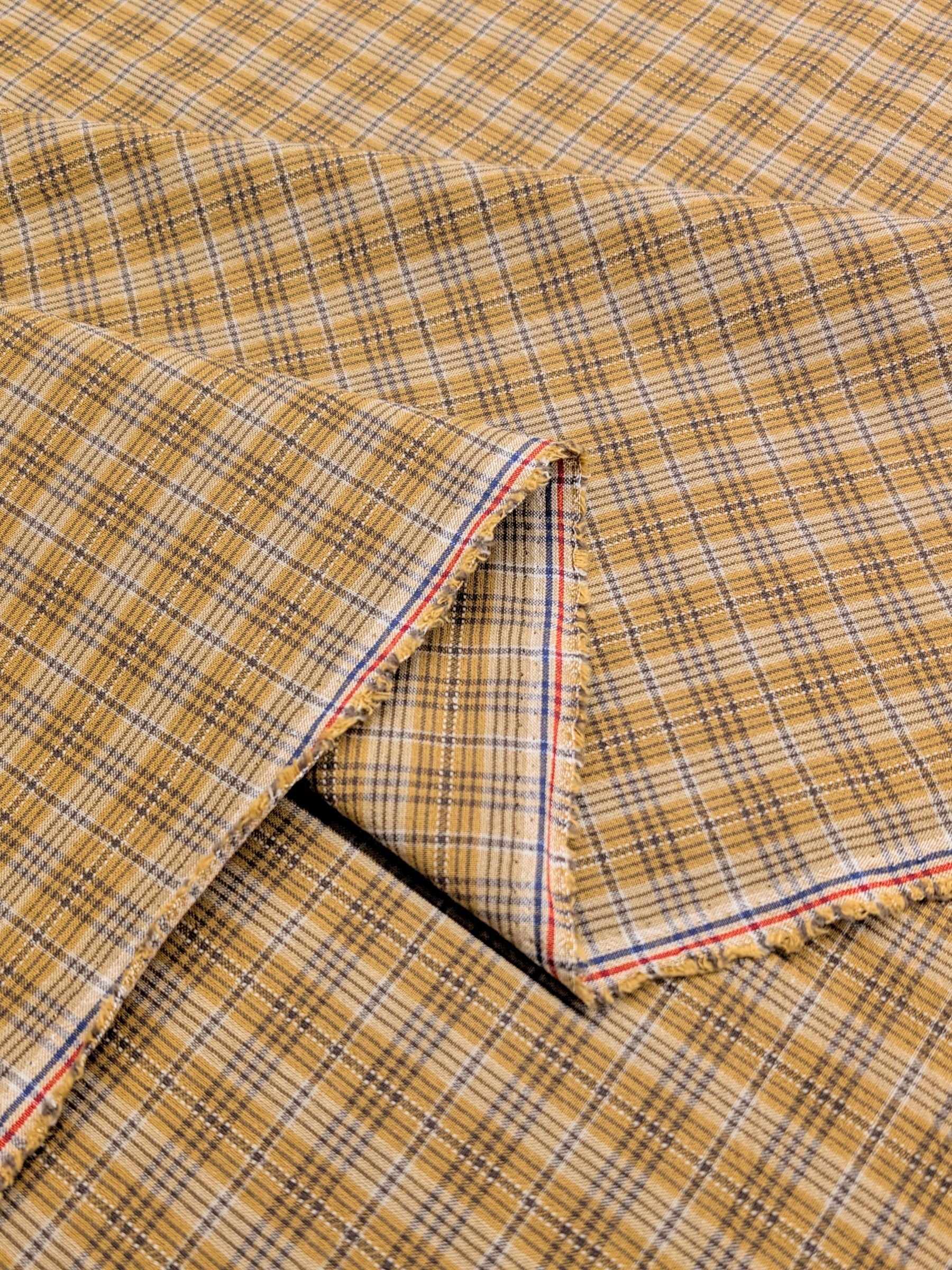 Textile Pantry - Check Plaid Yarn Dyed Cotton Fabric - Yellow