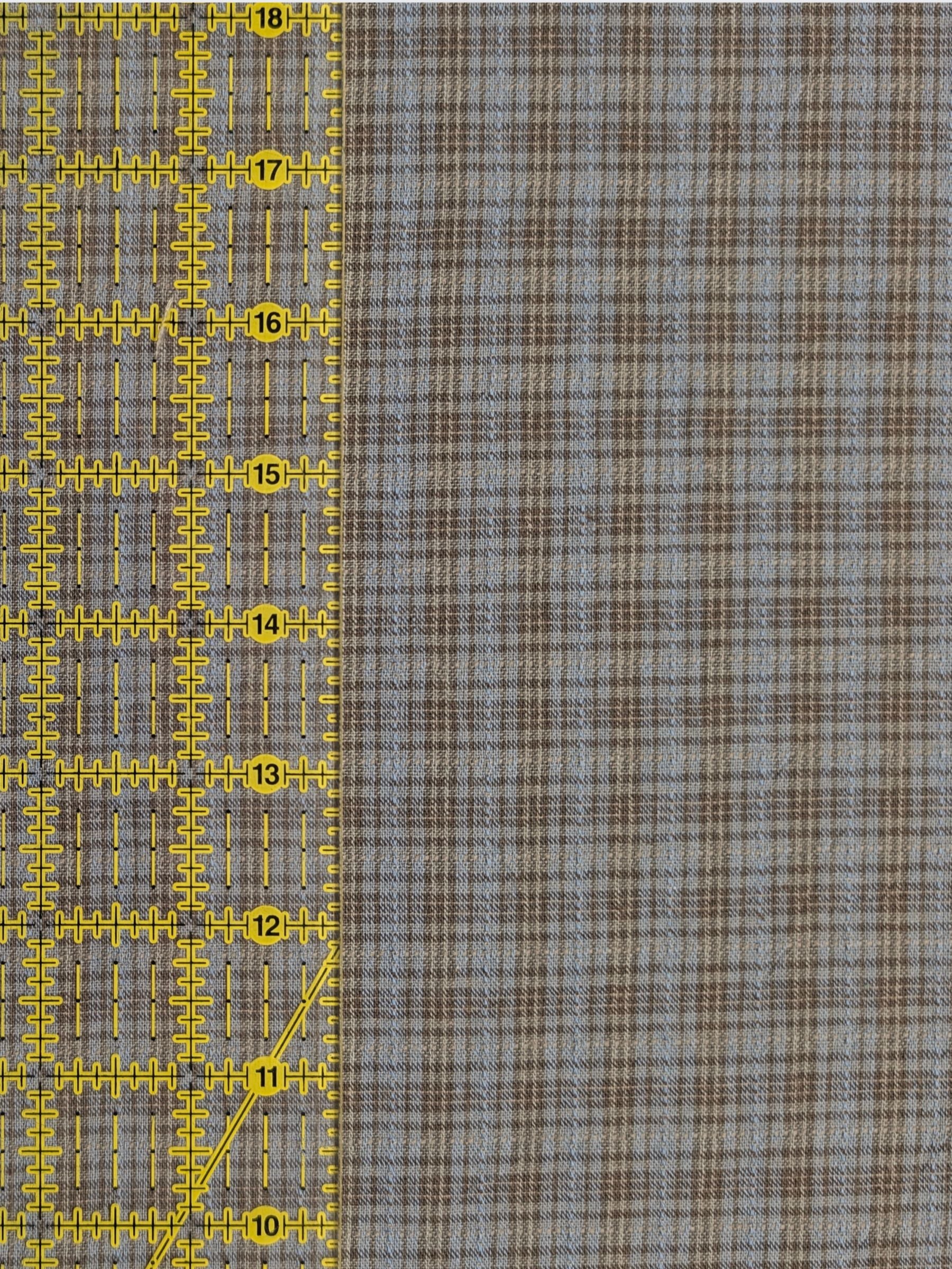 Textile Pantry - Check Plaid Yarn Dyed Cotton Fabric - Blue
