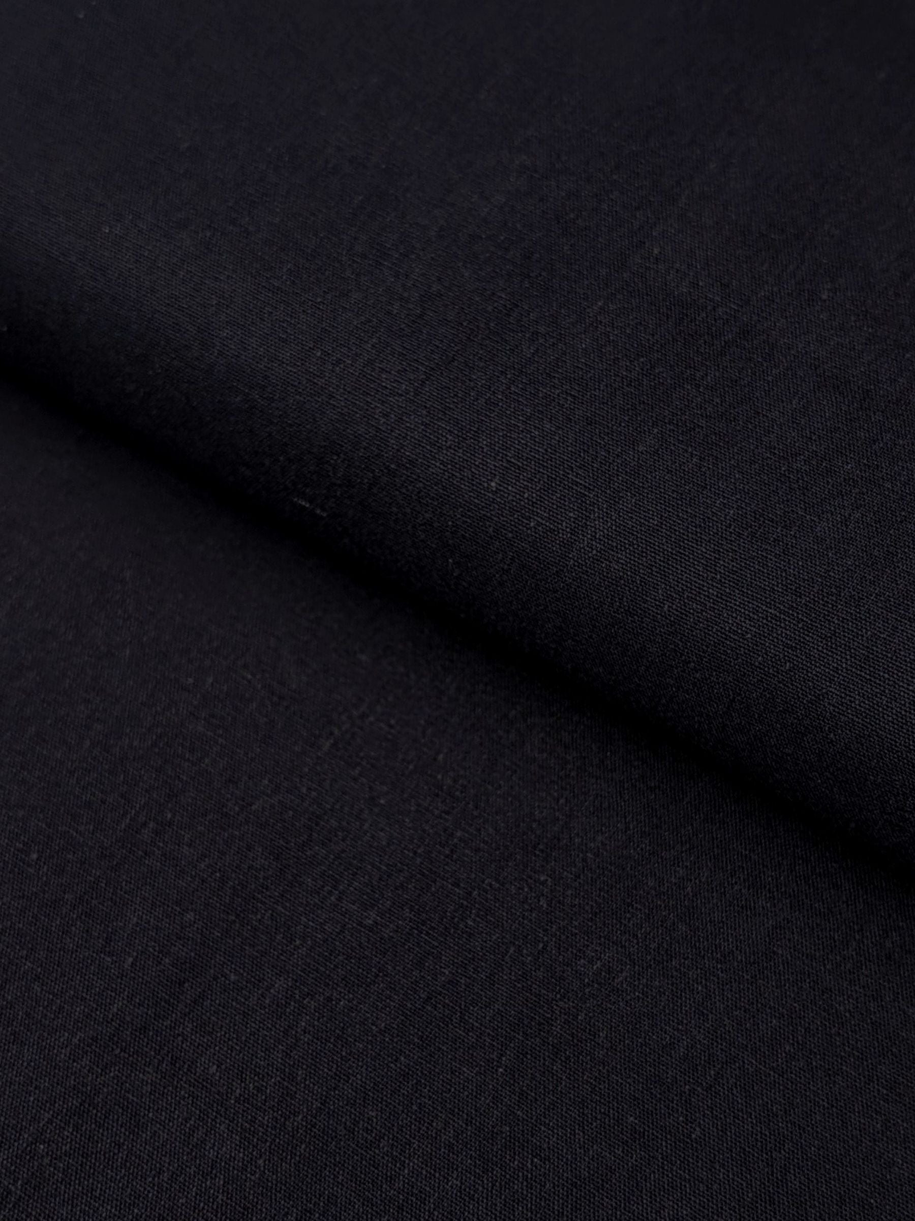 Kokka - Solid Recycled Cotton Canvas Fabric - Midnight Blue