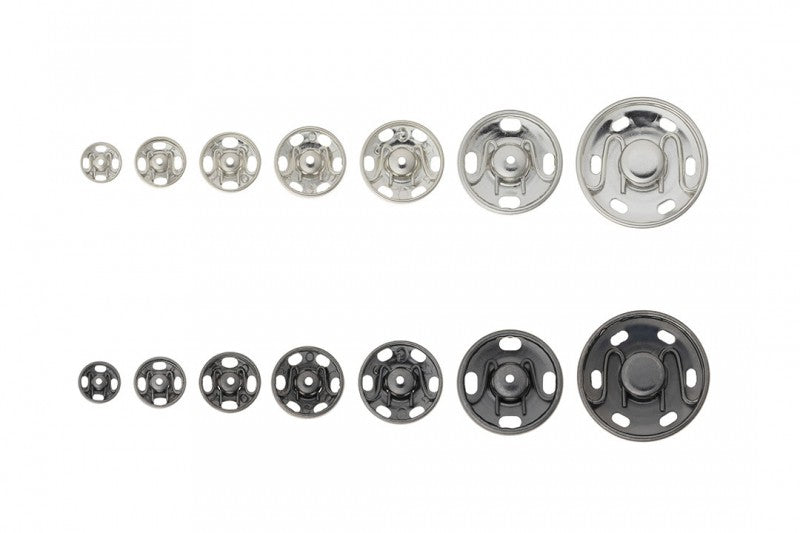 Tulip - "Sonaeru 備" Snap Fasteners Various Sizes 7mm to 21mm - Silver