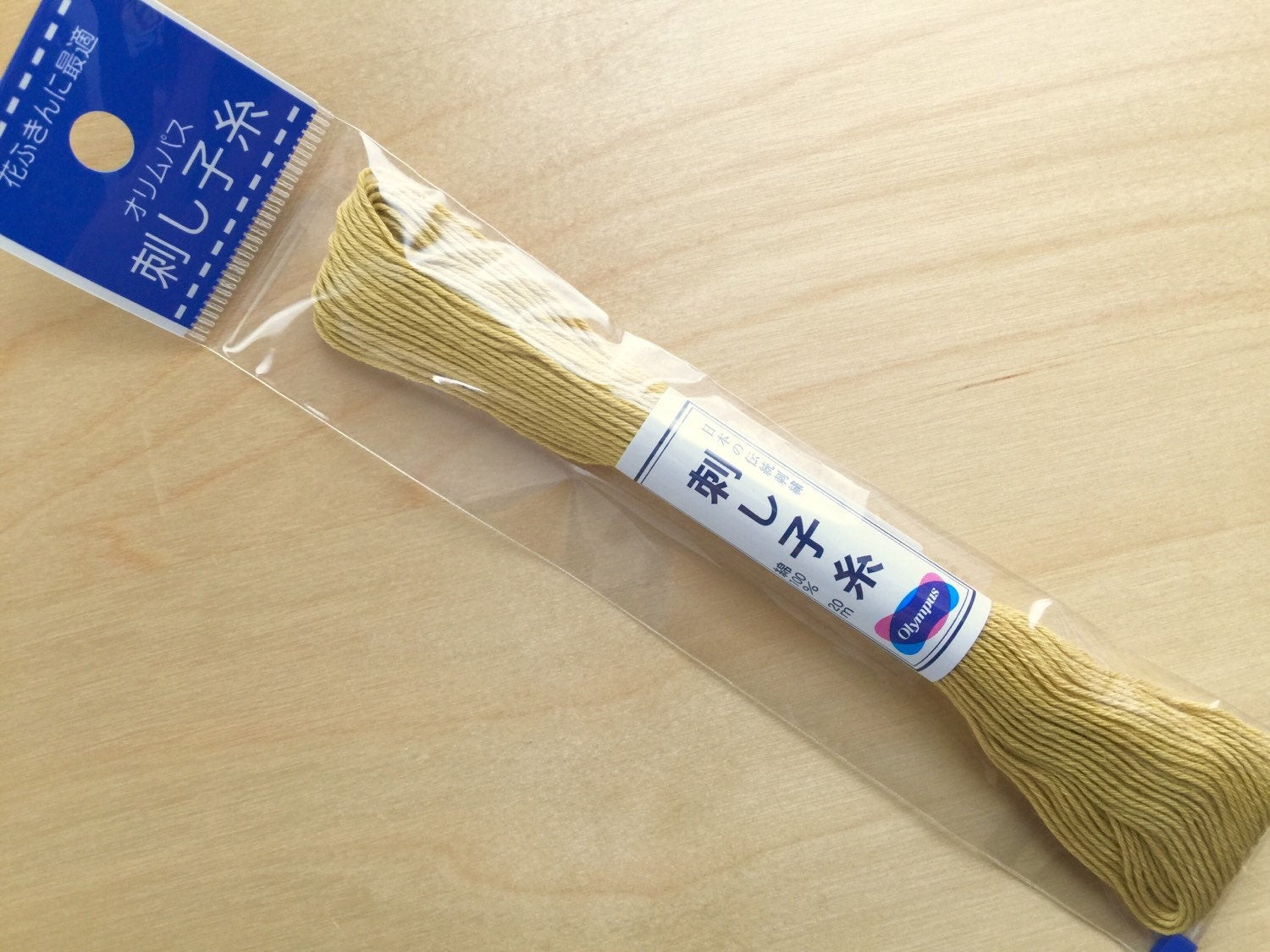 Olympus - Cotton Sashiko Thread 20m Skein - Color #5 Gold