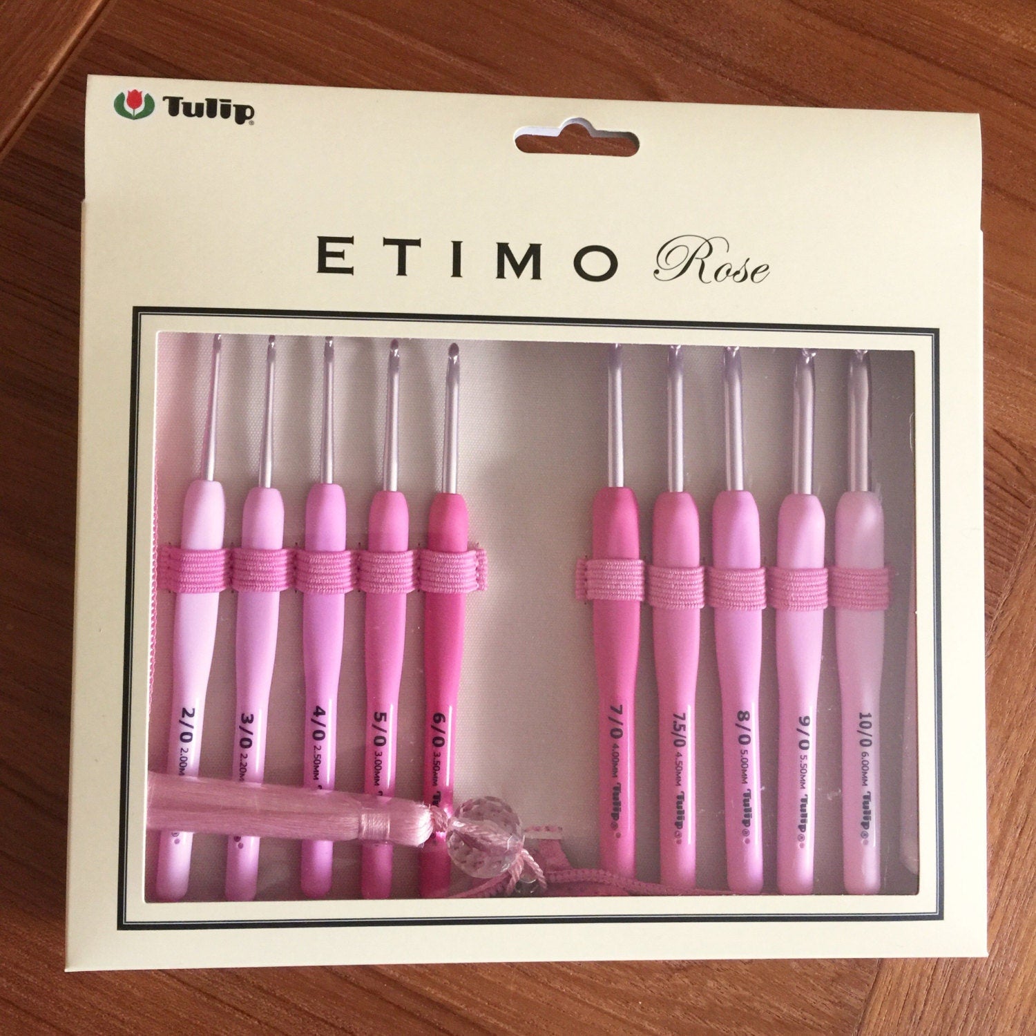 Tulip - Large Hooks Set "Etimo" Rose Cushion Grip Crochet Hooks - Pink