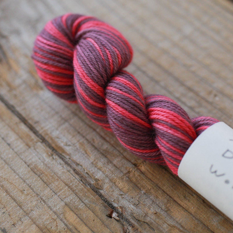 Maito - Natural Dyed Cotton Sashiko and Kogin Thread 70m Skein - Variegated Purple Red
