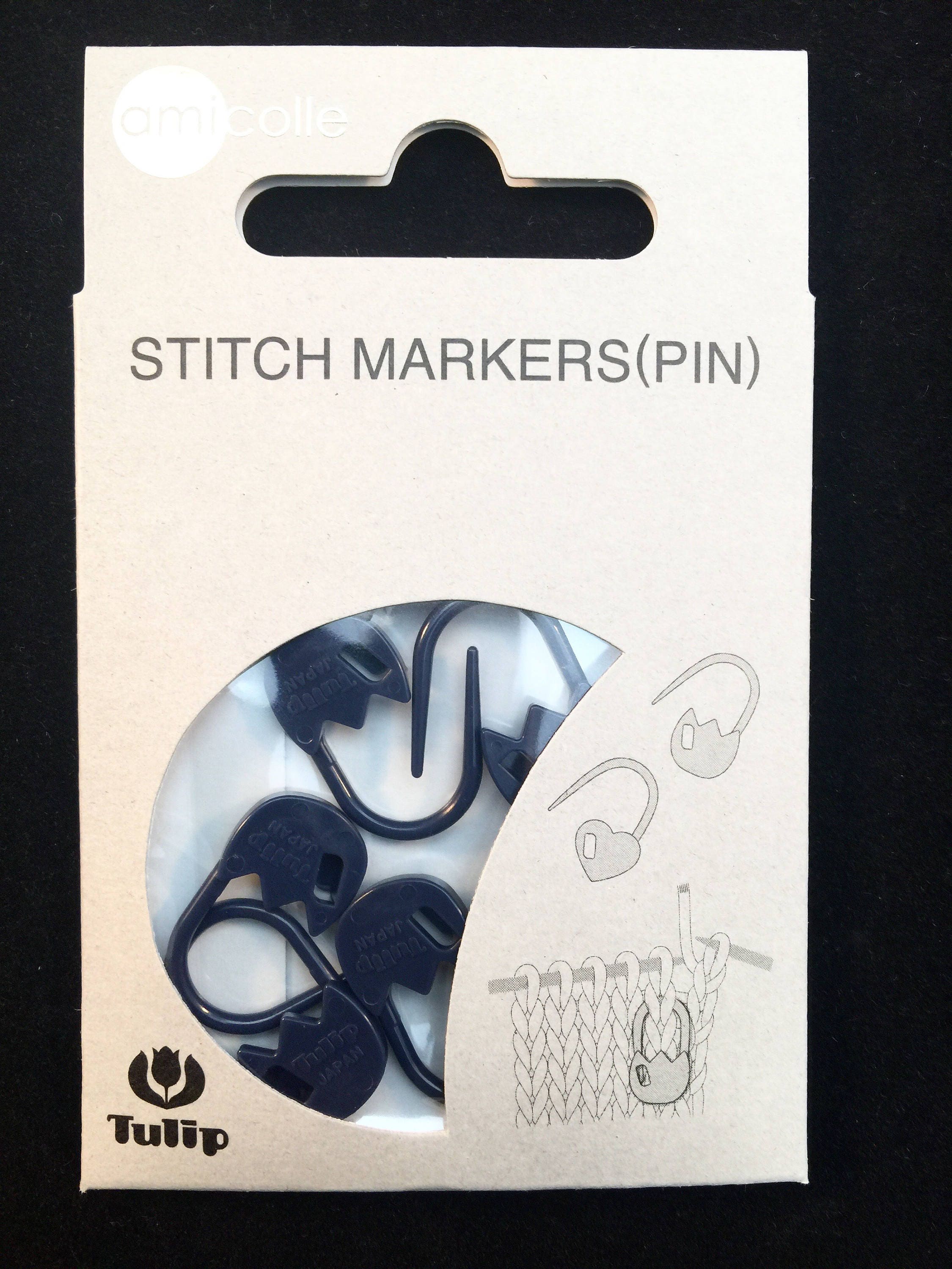 Tulip - "Tulip" Stitch Marker Pin Amicolle Knitting Accessories - Navy Blue