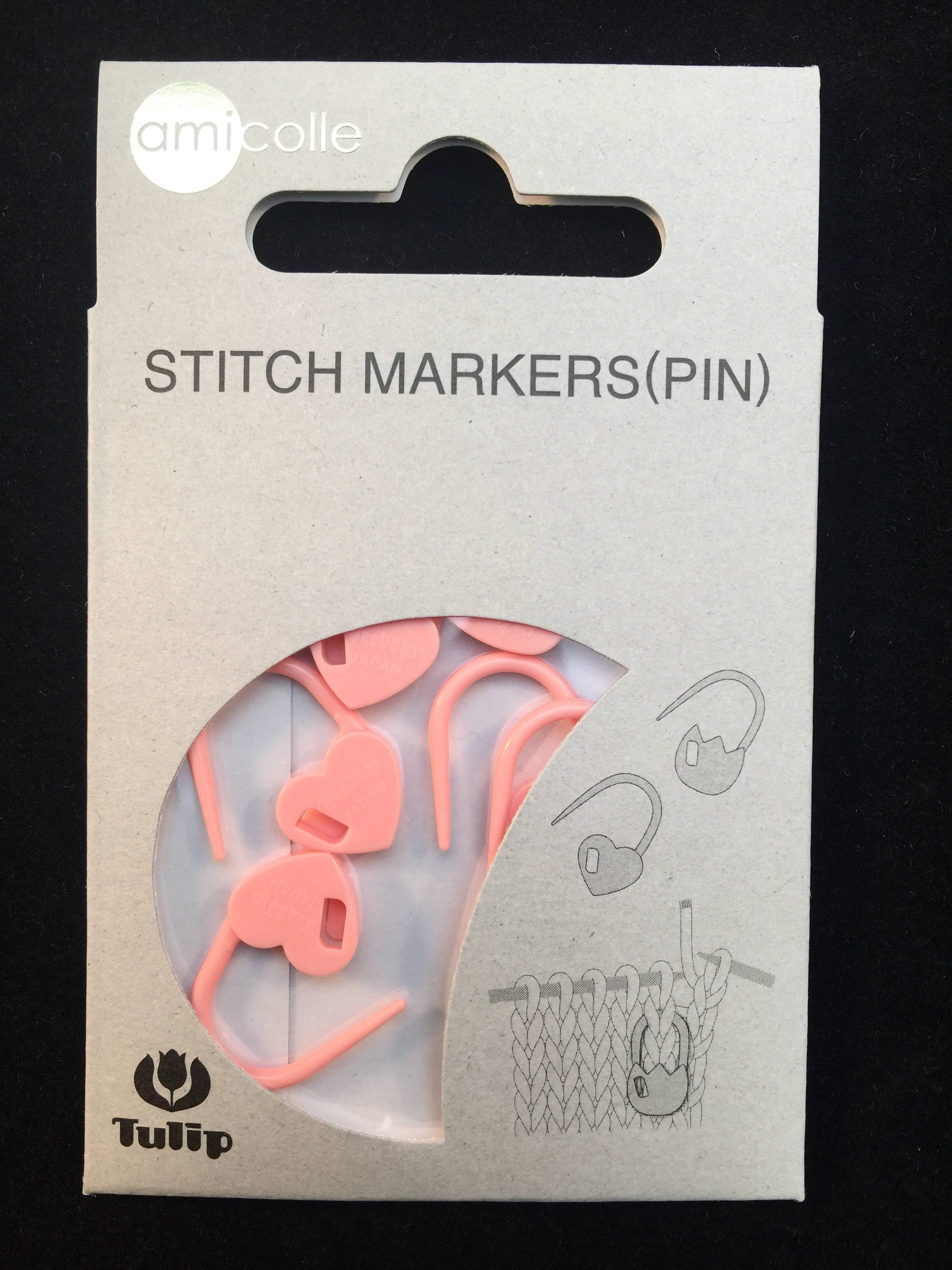 Tulip - "Heart" Stitch Marker Pin Amicolle Knitting Accessories - Pink