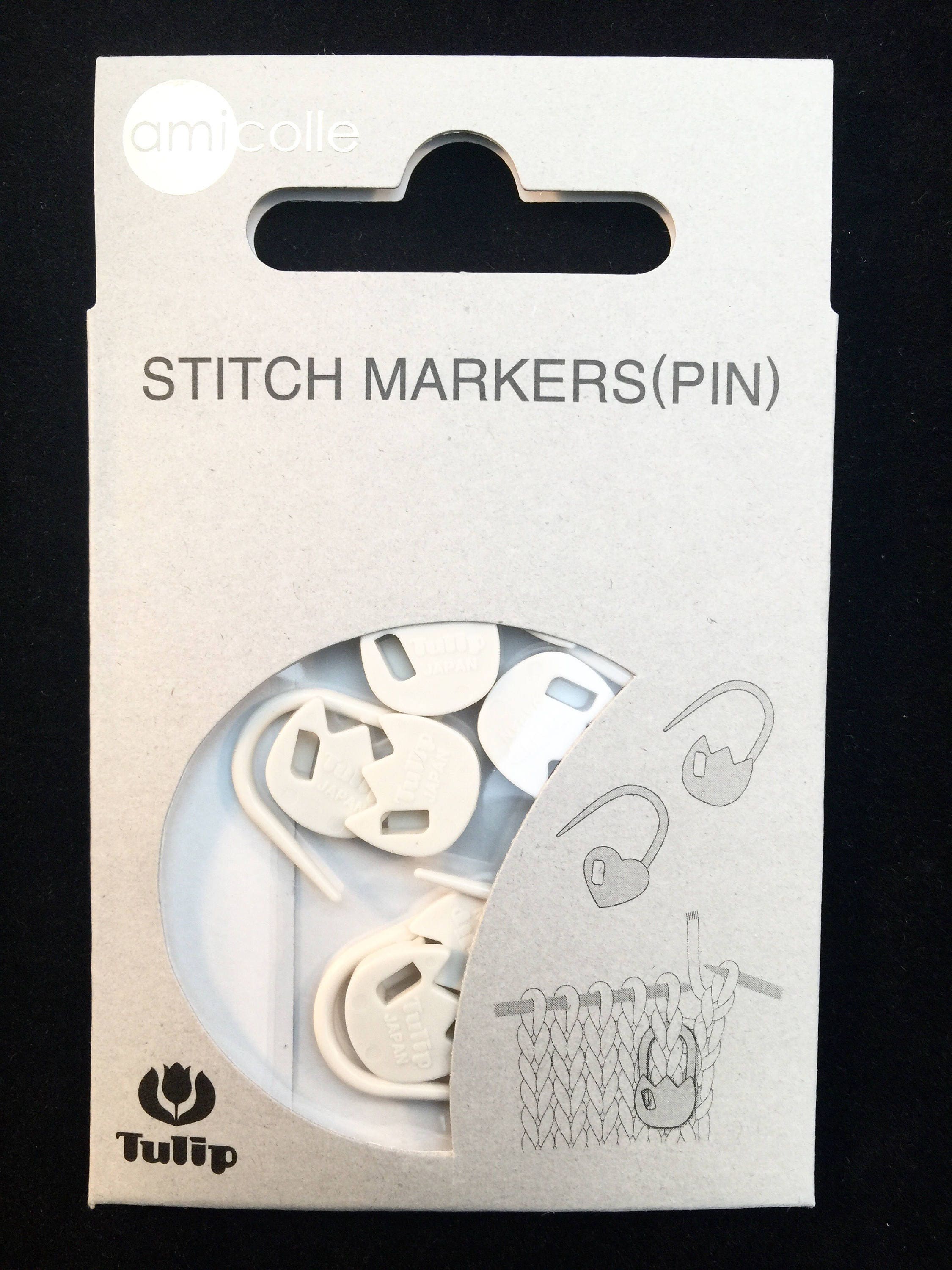 Tulip - "Tulip" Stitch Marker Pin Amicolle Knitting Accessories - White
