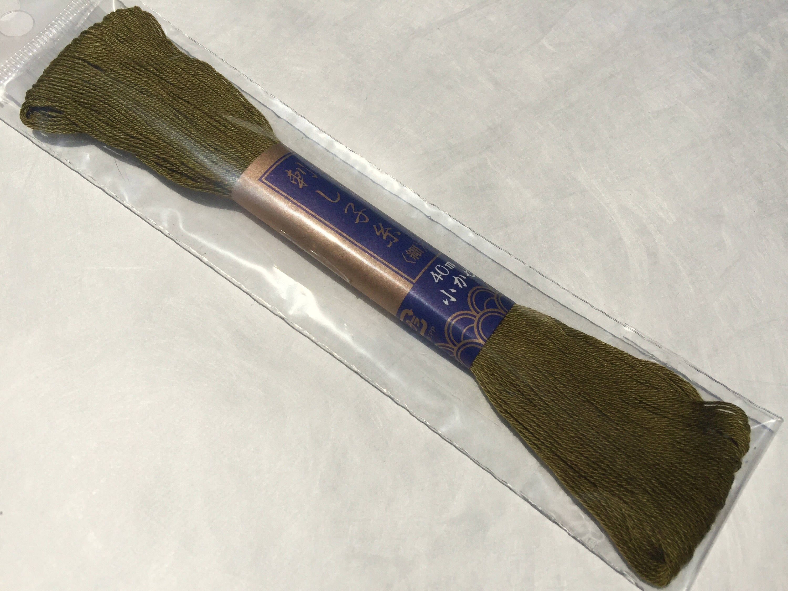 Yokota - Cotton Sashiko Thread 40m Skein - #25 Olive Green